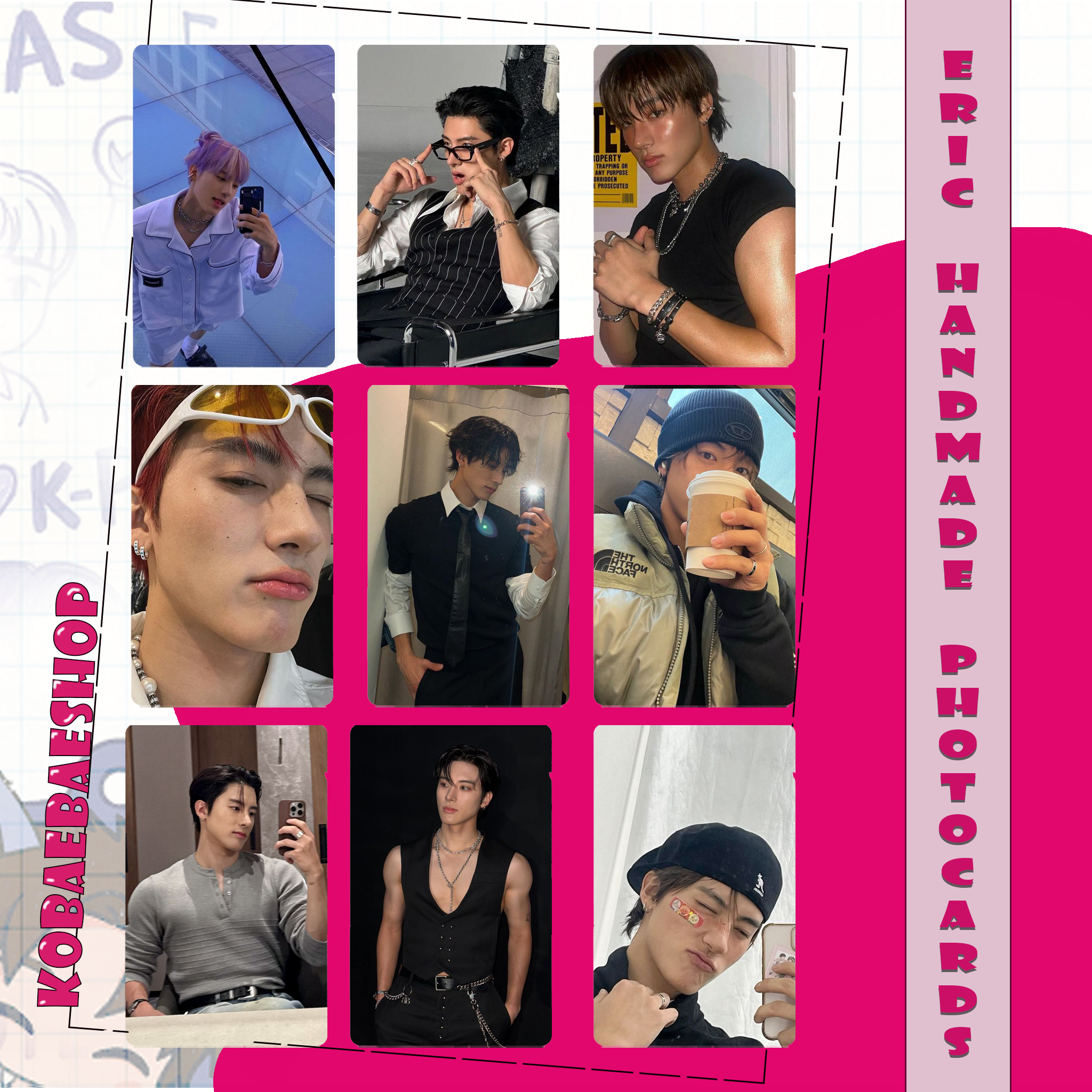 The Boyz - Eric handmade photocards kpop inspired - Set 1