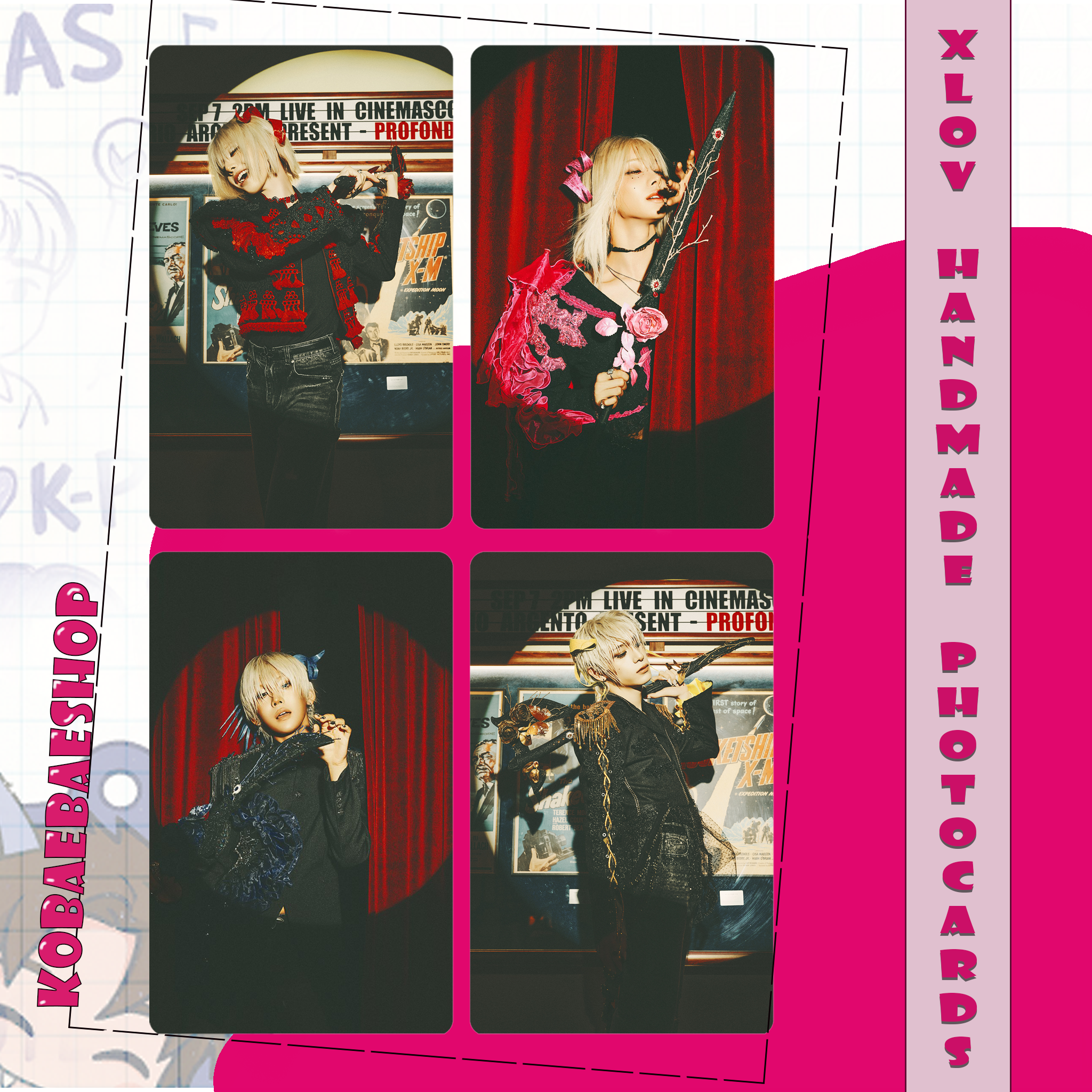 Xlov - Mini Album Handmade photocards kpop inspired - Bias Set 1