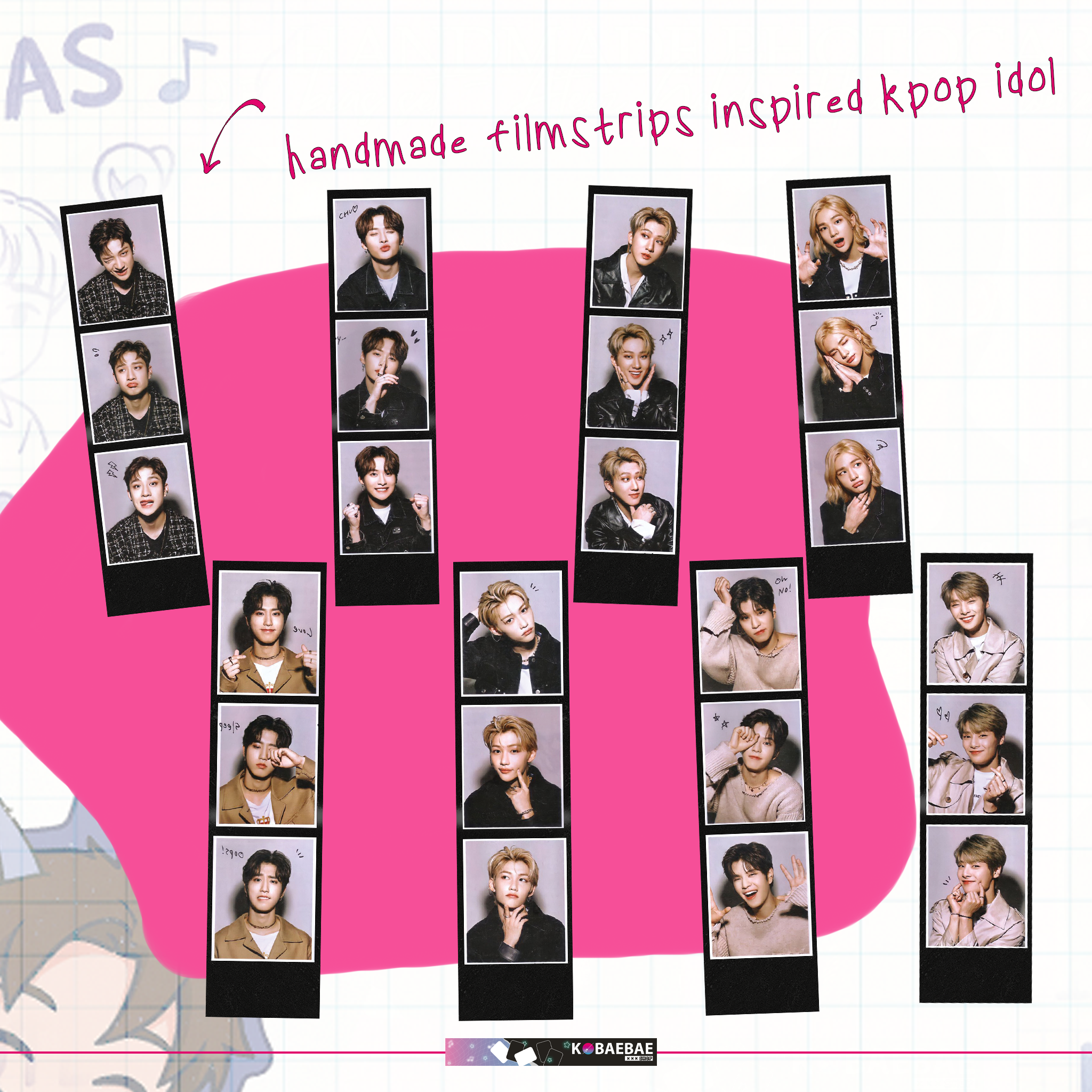 Skz - Handmade filmstrips set 4 - editing strip - bias ot8