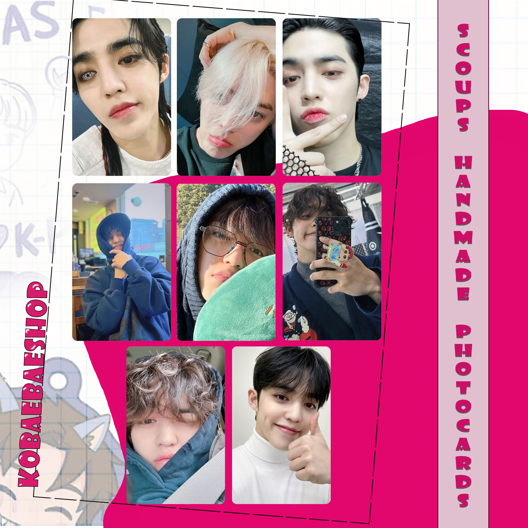 Svt - Scoups Handmade photocards kpop inspired - Bias Set 1