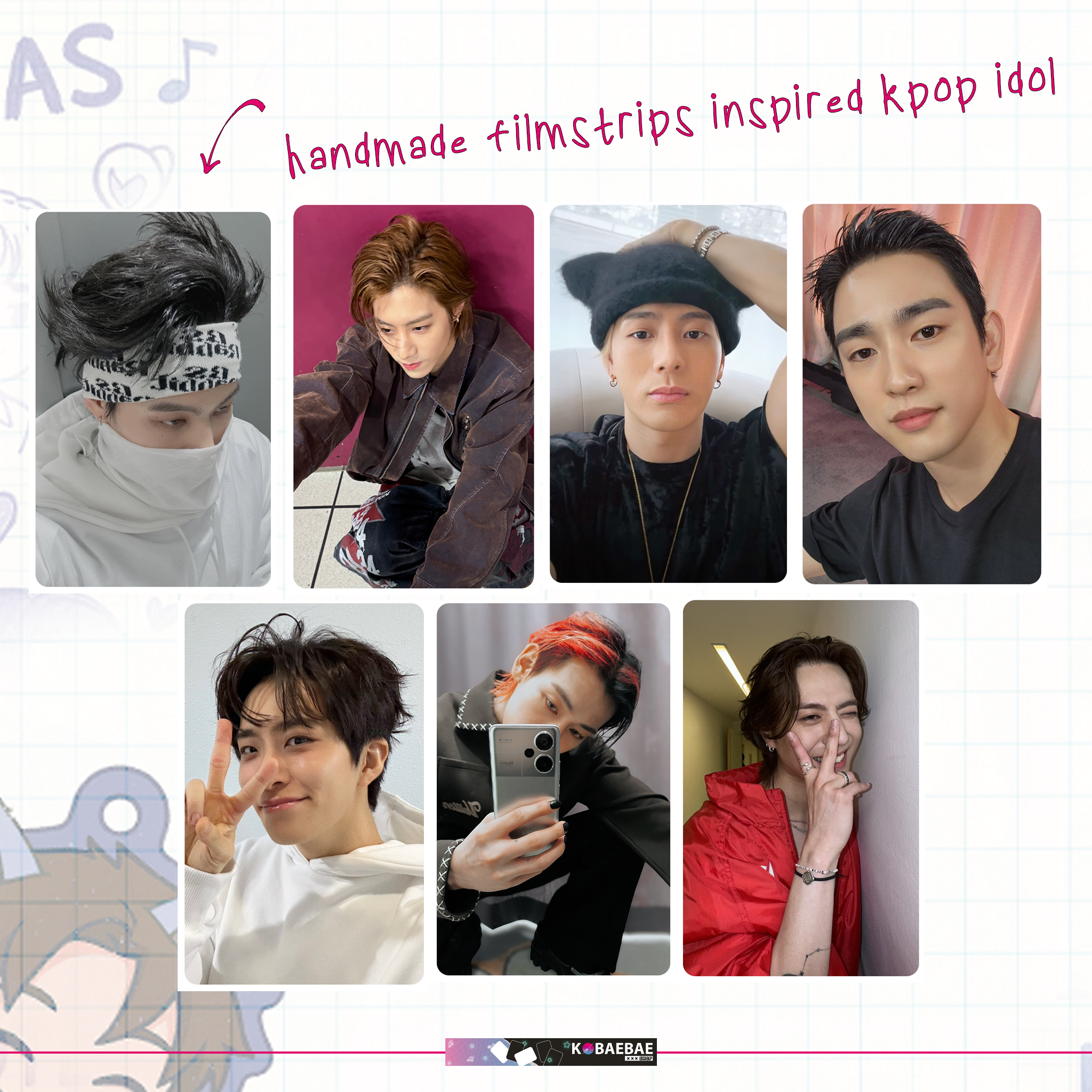 GotSev OT17 Full Set – Handmade Kpop Inspired Photocards (Pack 1)