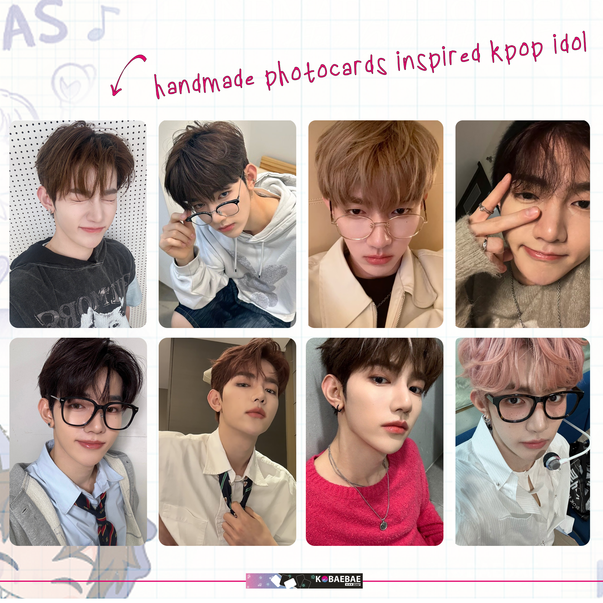 Zb1 - Zhao Handmade photocards kpop inspired - Bias Set 1