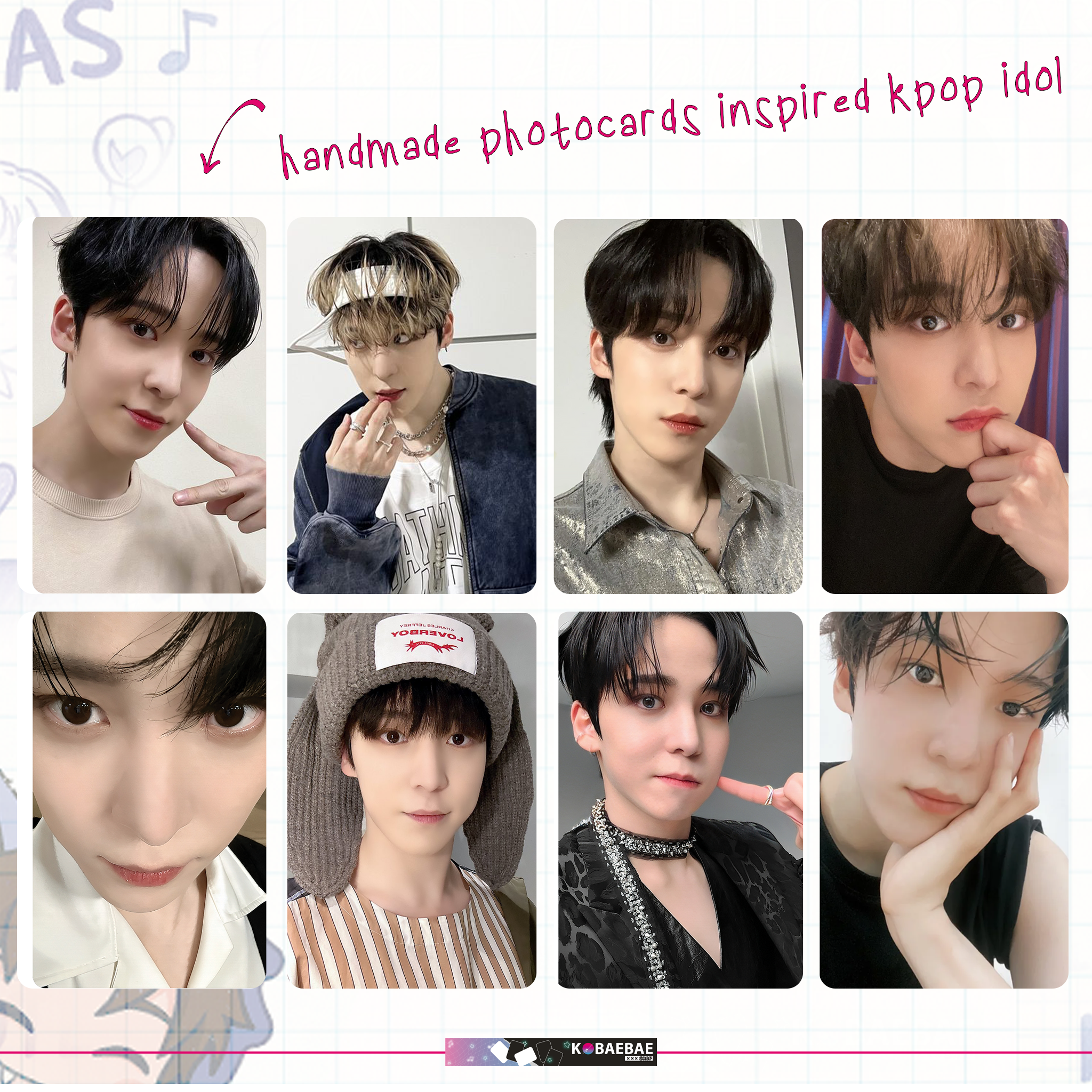 Atz - Yu handmade photocards kpop inspired - Set 1