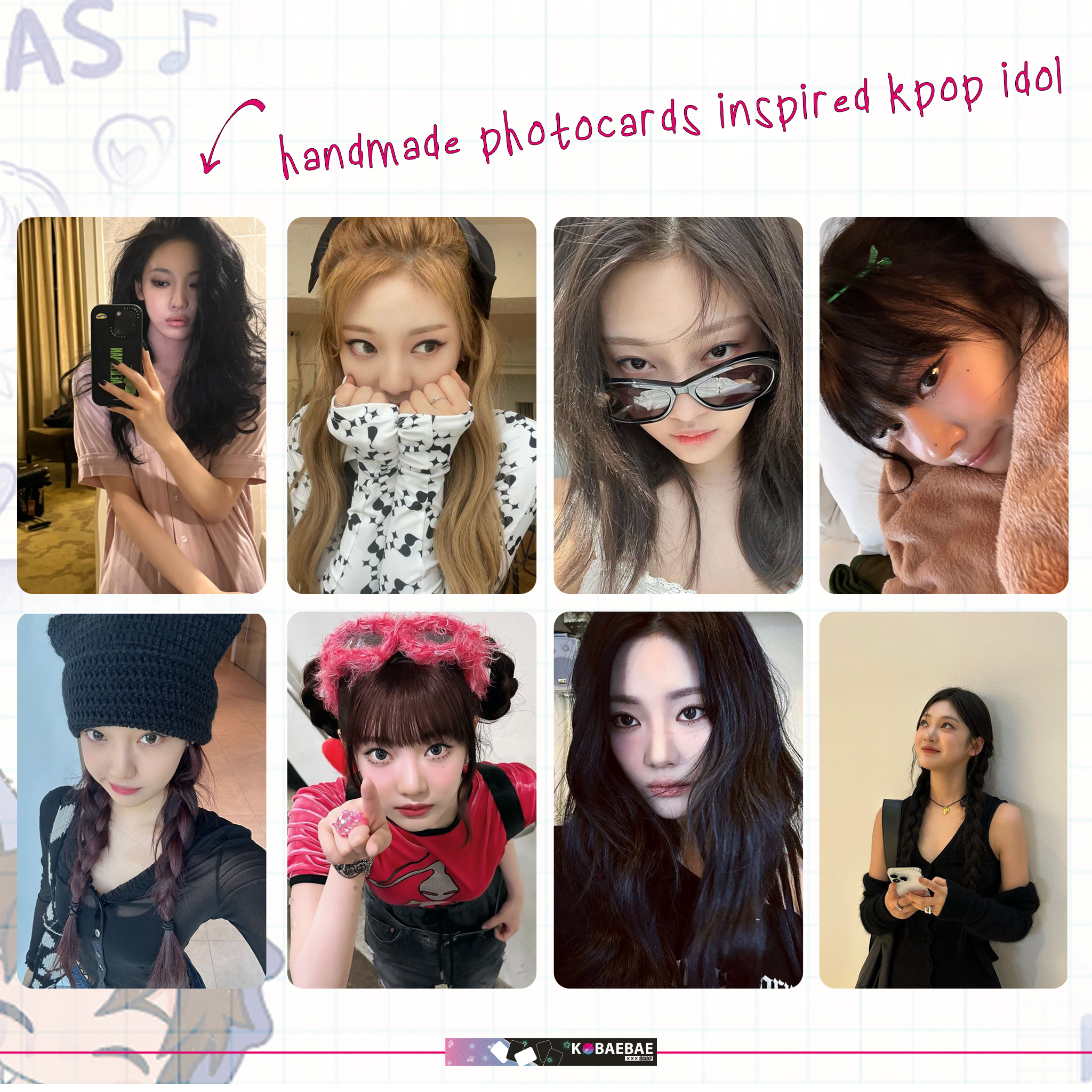 Aesp - Ning handmade photocards kpop inspired - Set 1