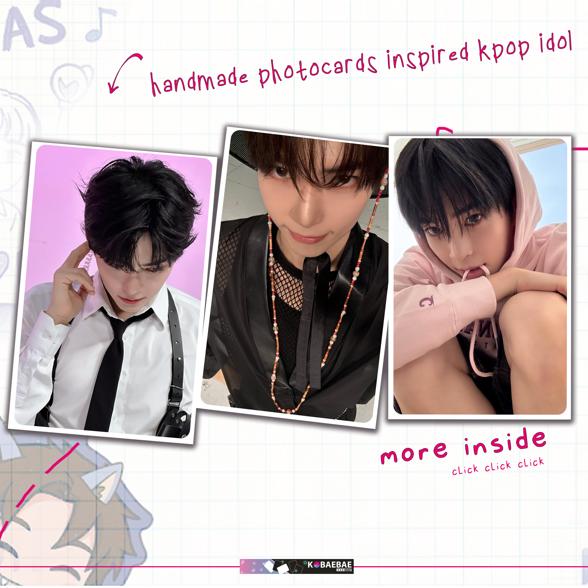 Zb1 - Binie Handmade photocards kpop inspired - Bias Set 1