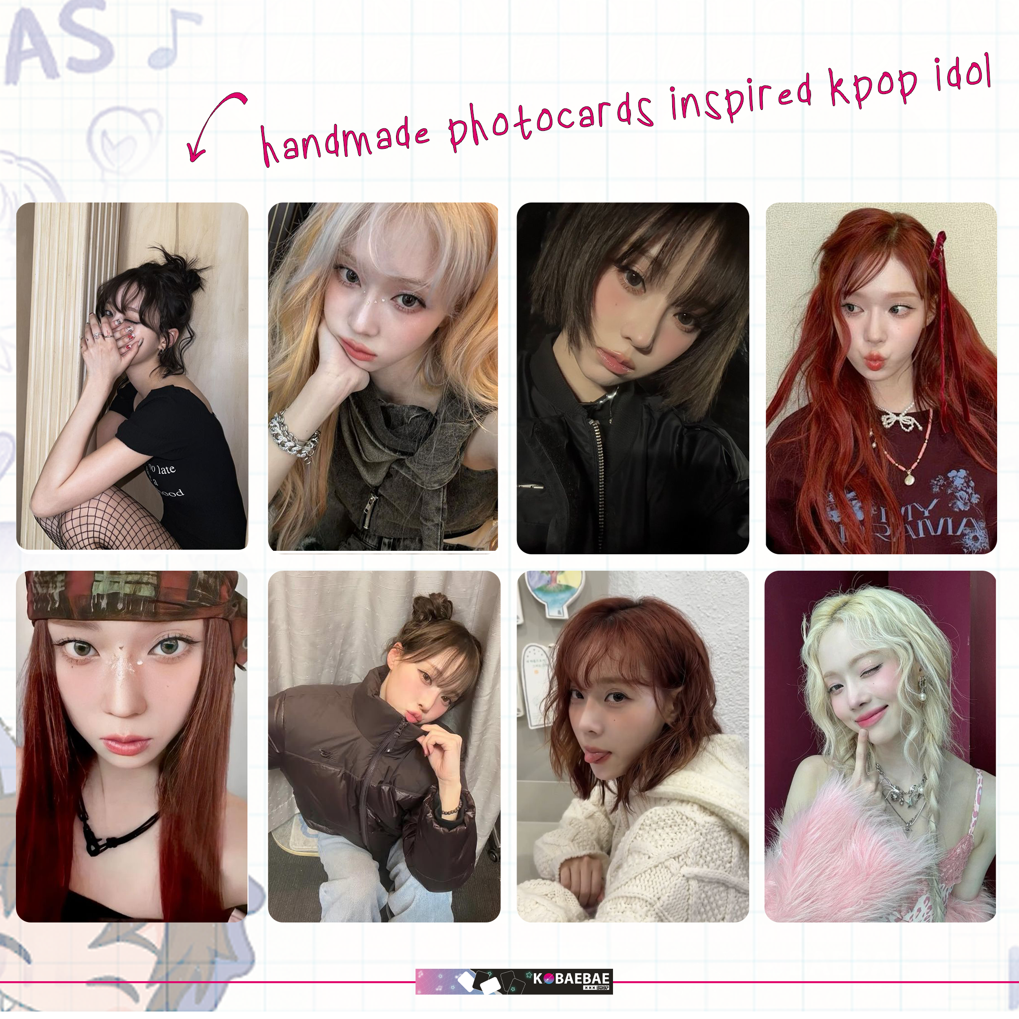 Aesp - Winnie handmade photocards kpop inspired - Set 1