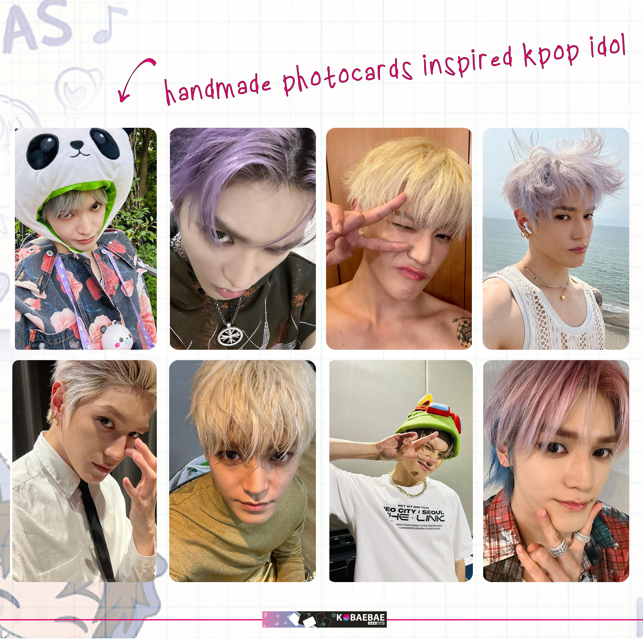 NeoUnit - Tae handmade photocards kpop inspired - Set 1