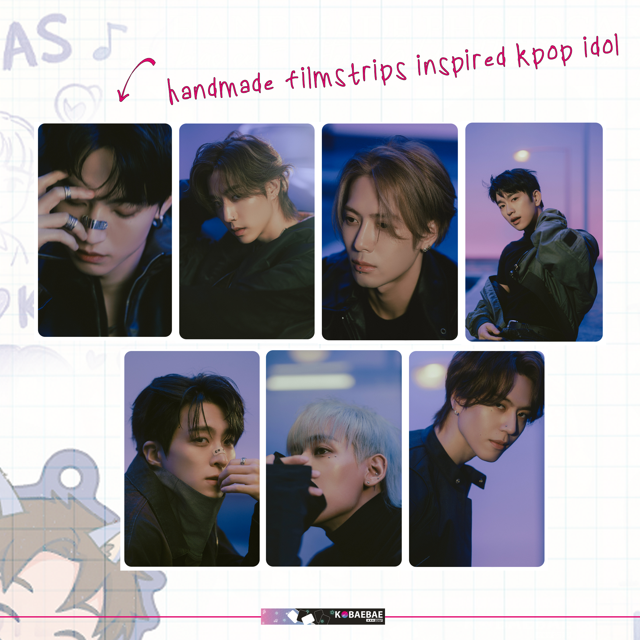 GotSev - Ot7 handmade photocards kpop inspired - Winter Hept. - Hept concept