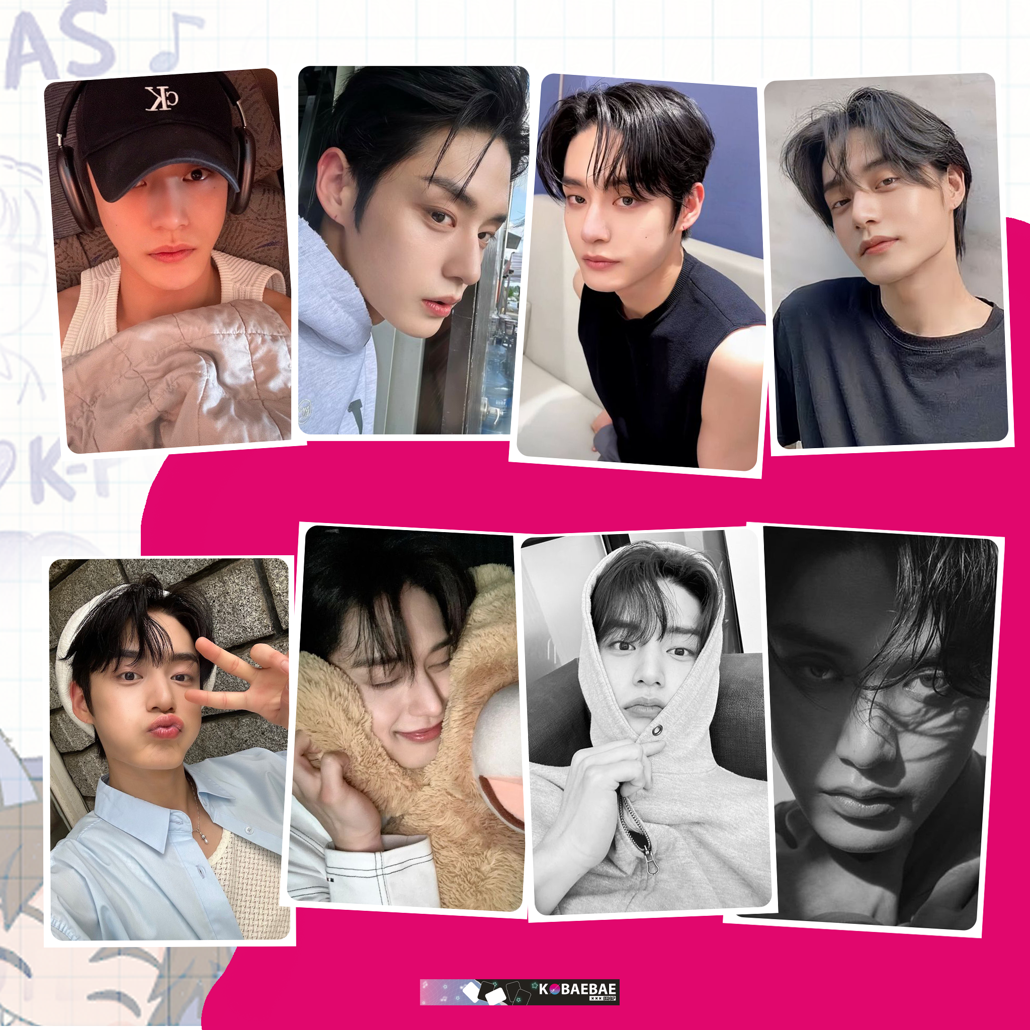 Zb1 - Jiwoo Handmade photocards kpop inspired - Bias Set 1