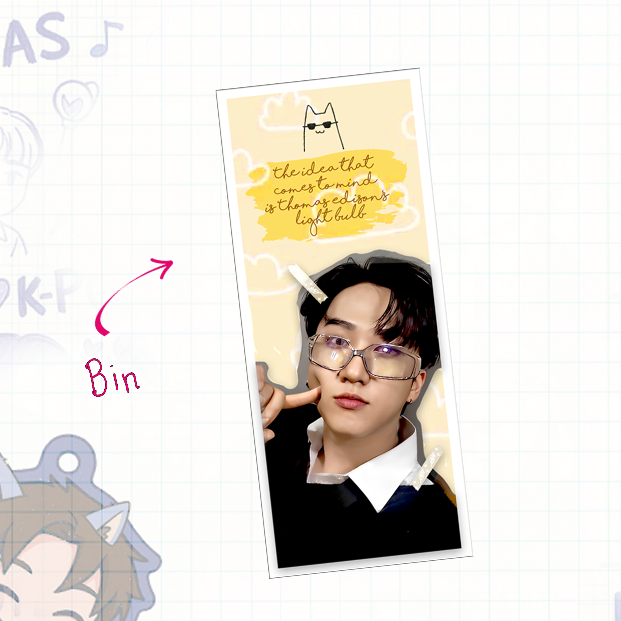 Skz -  Handmade Edit Bookmarks inspired Kpop | double side - set 6