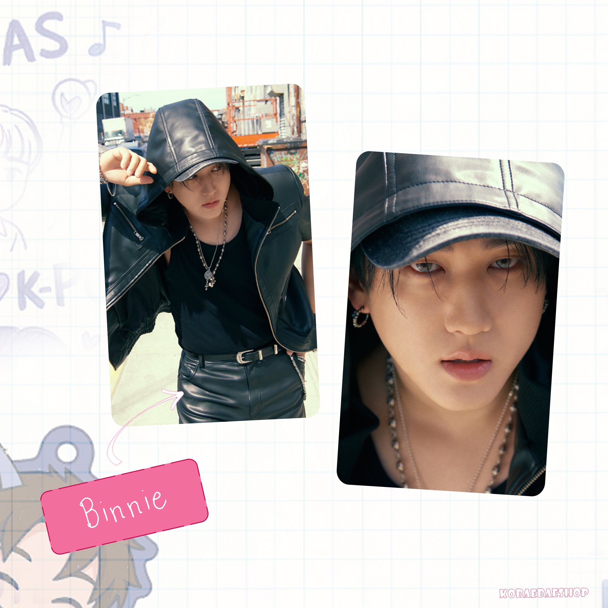 Skz - Teaser 1 (a.t.e)  handmade photocards kpop inspired - Double bias set