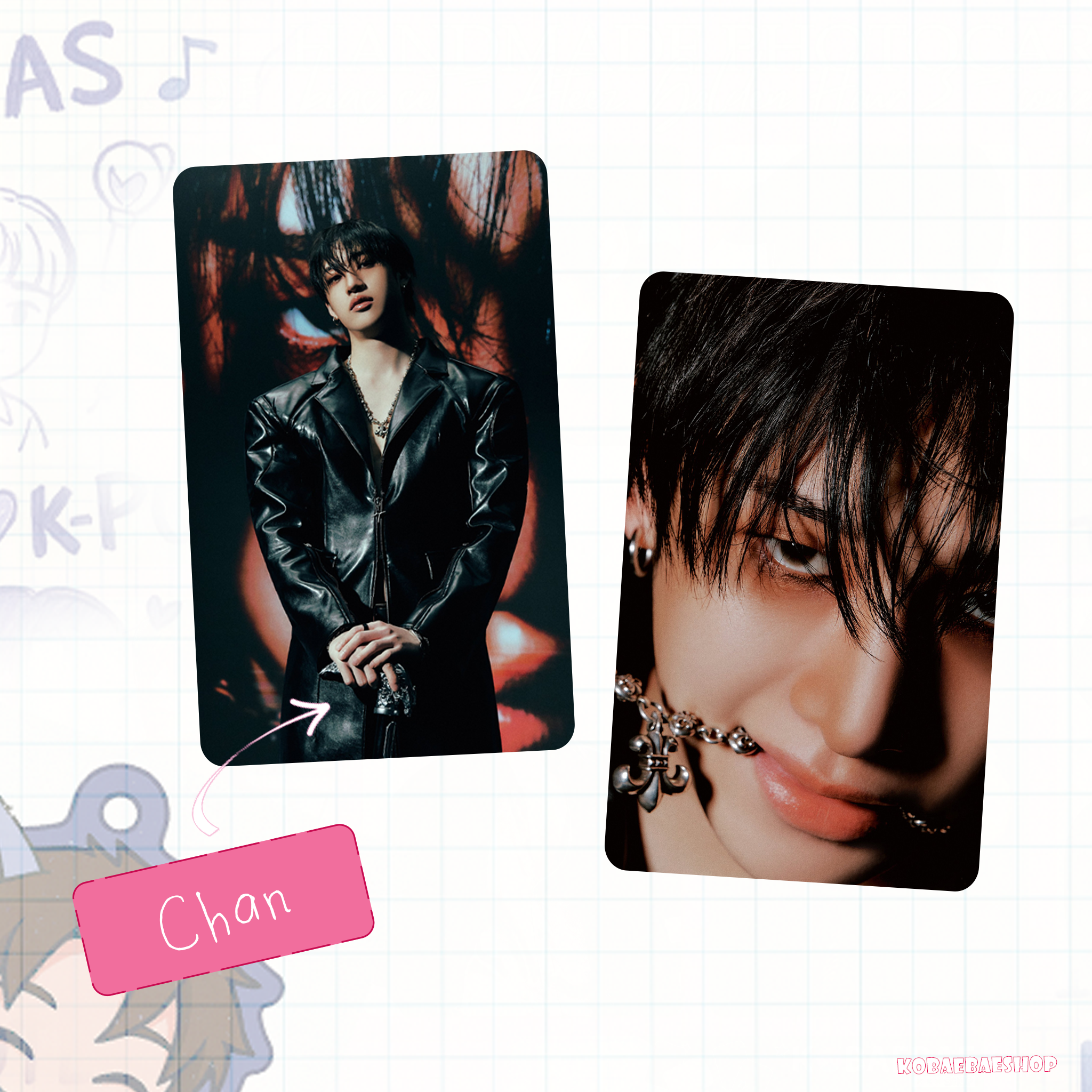 Skz - Teaser 2 (a.t.e)  handmade photocards kpop inspired - Double bias set