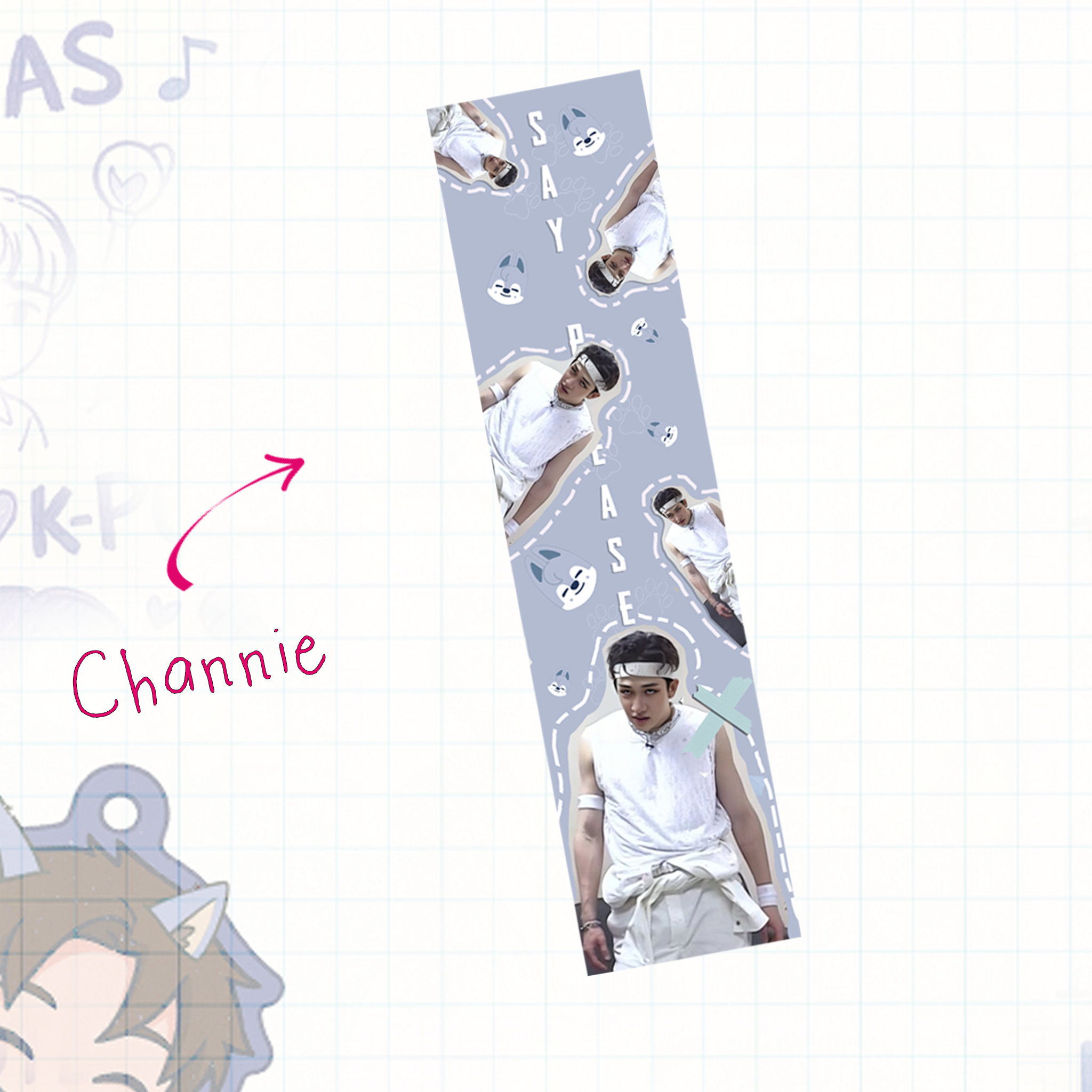 Skz Handmade Holographic Bookmarks - Textured Lamination - set 7