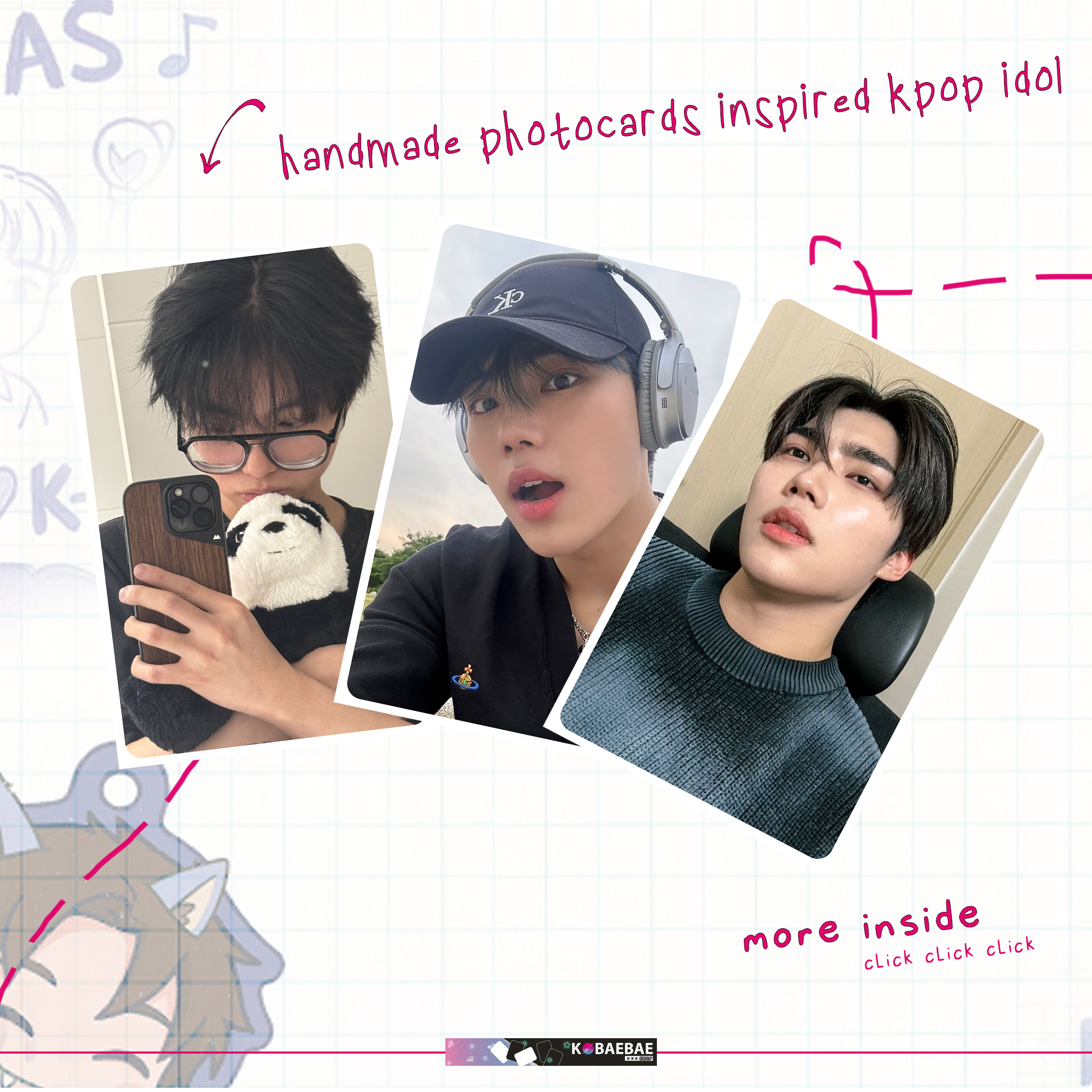 Zb1 - Gunie Handmade photocards kpop inspired - Bias Set 1