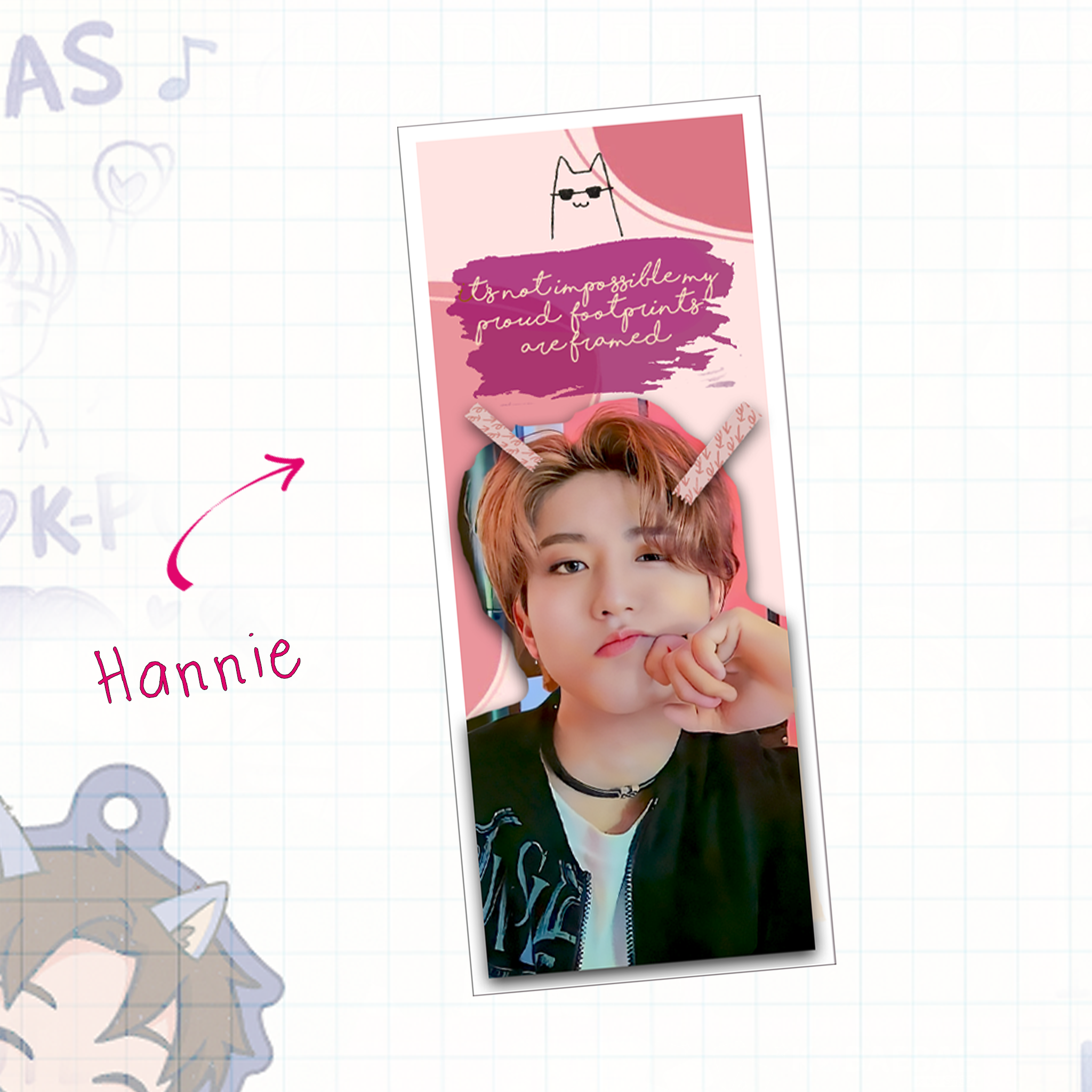 Skz -  Handmade Edit Bookmarks inspired Kpop | double side - set 6