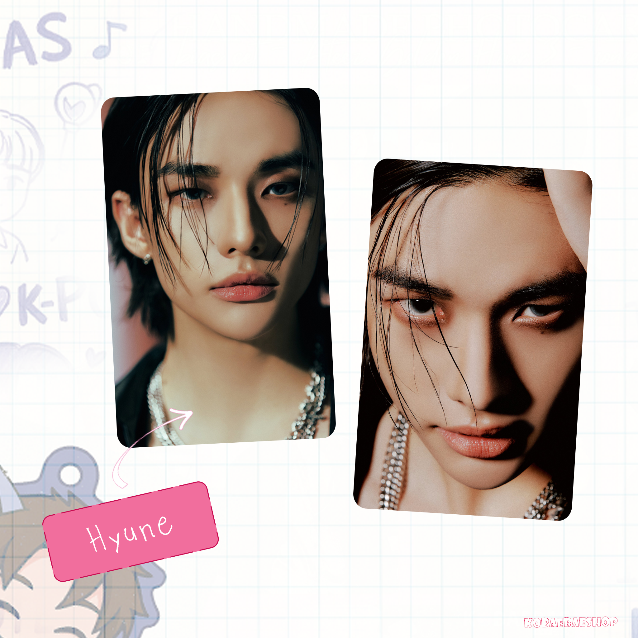 Skz - Teaser 2 (a.t.e)  handmade photocards kpop inspired - Double bias set