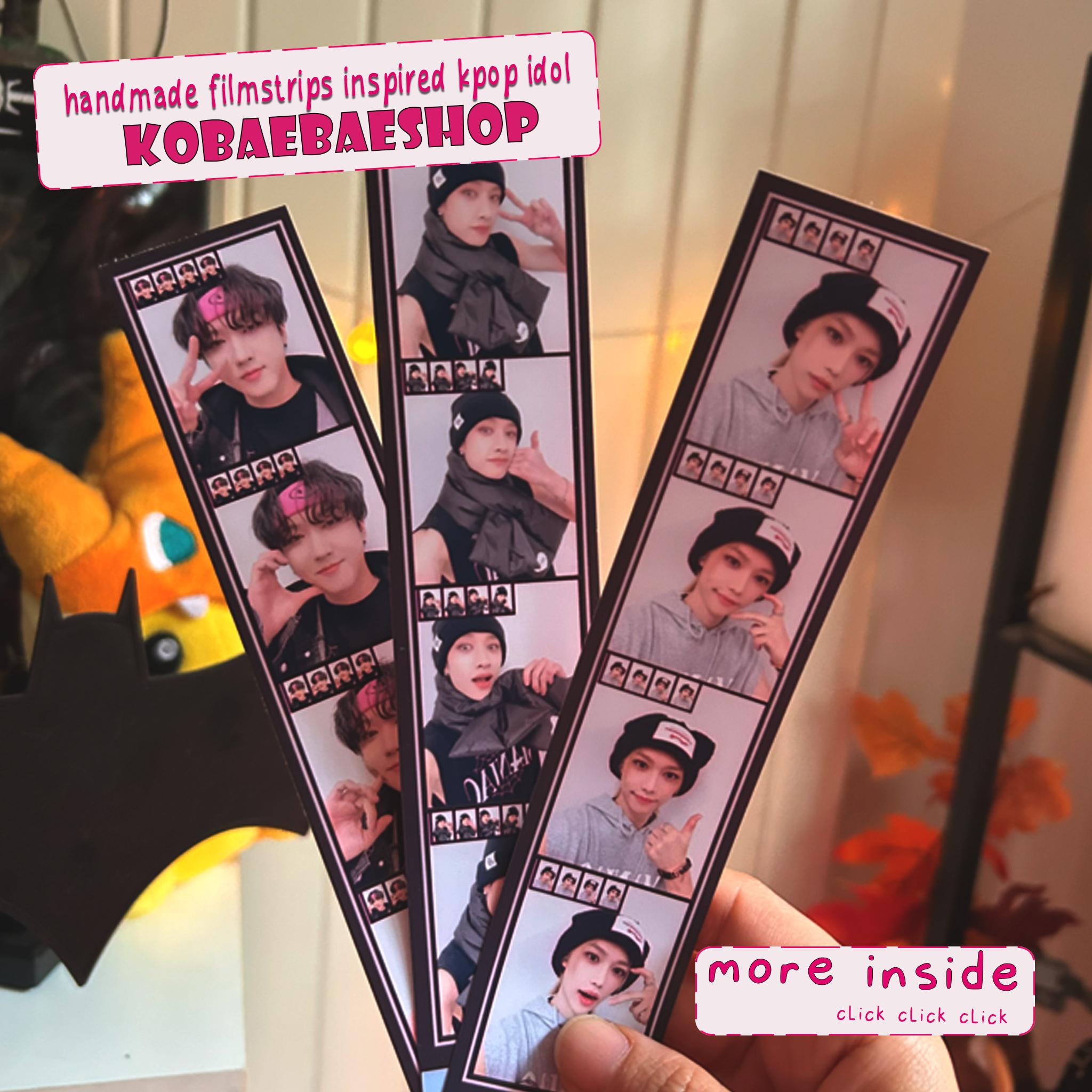 Skz β Handmade Filmstrips | Satin Photo Card Strip (One Side Print) set 1
