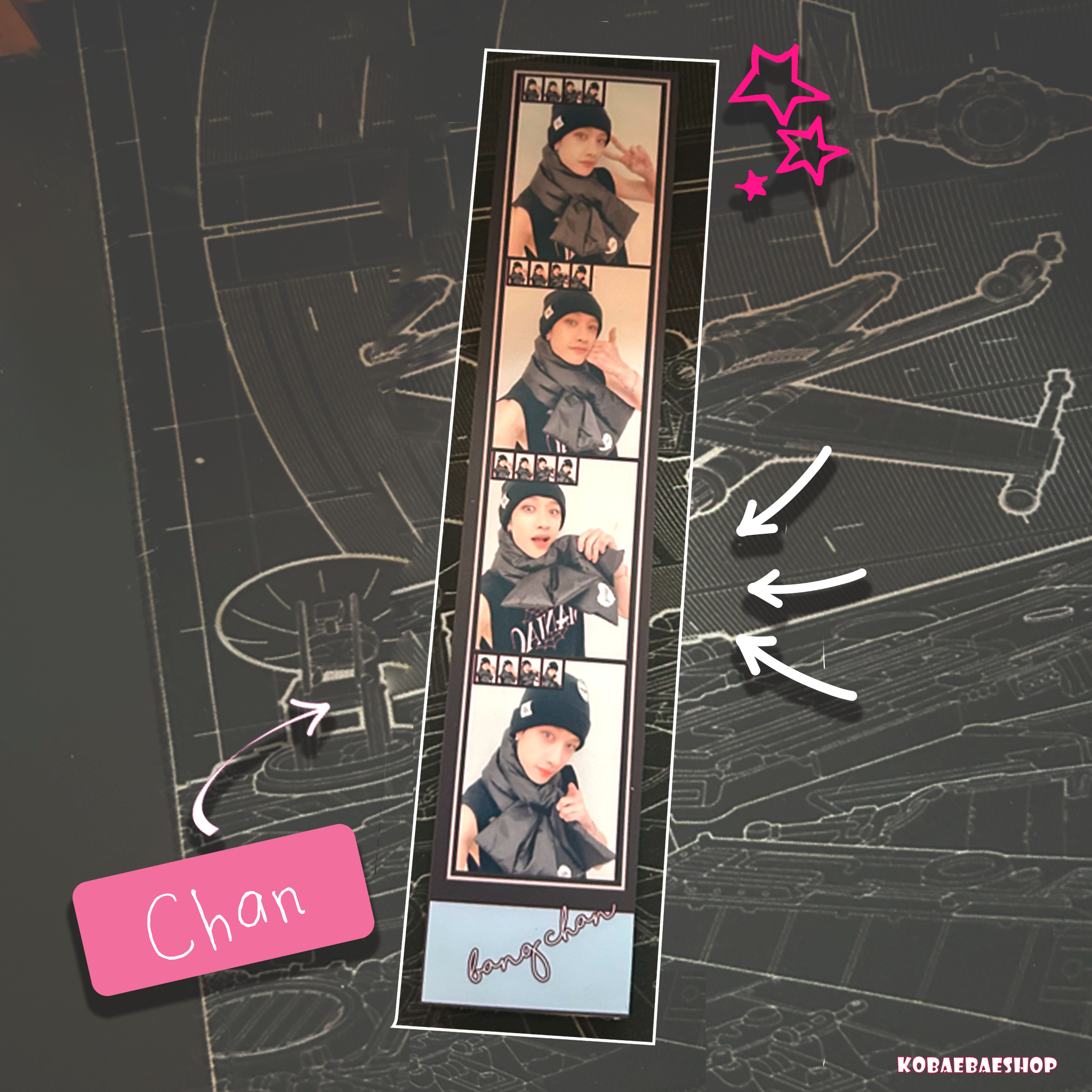 Skz β Handmade Filmstrips | Satin Photo Card Strip (One Side Print) set 1
