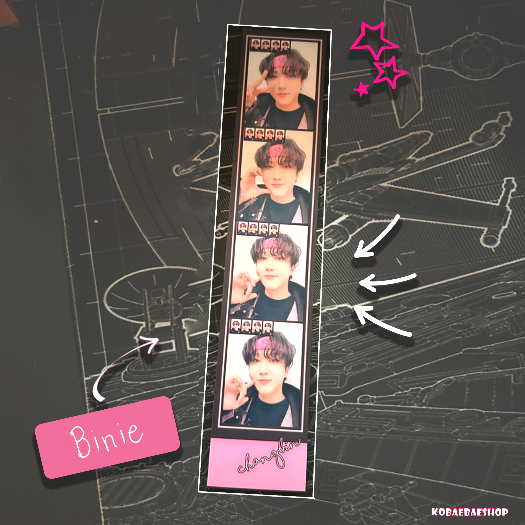 Skz β Handmade Filmstrips | Satin Photo Card Strip (One Side Print) set 1