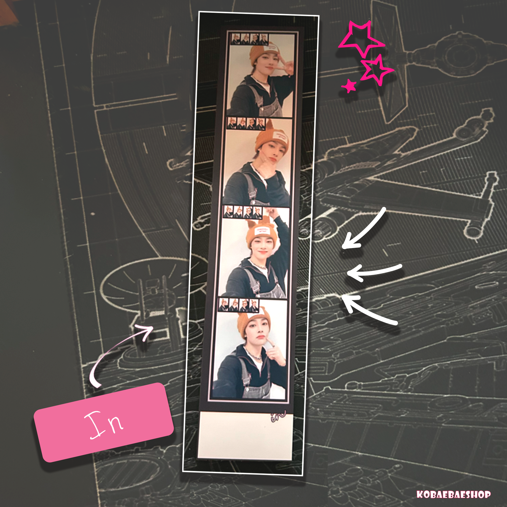 Skz β Handmade Filmstrips | Satin Photo Card Strip (One Side Print) set 1