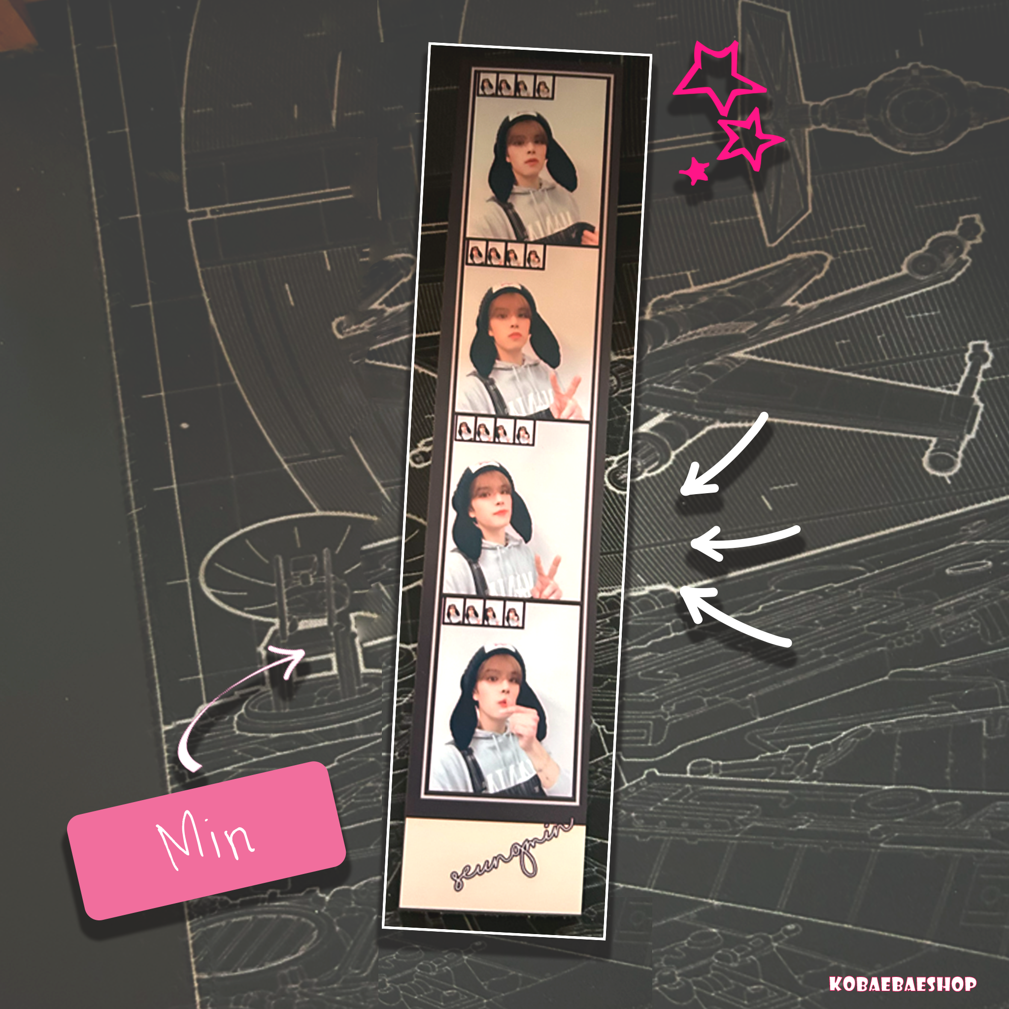 Skz β Handmade Filmstrips | Satin Photo Card Strip (One Side Print) set 1