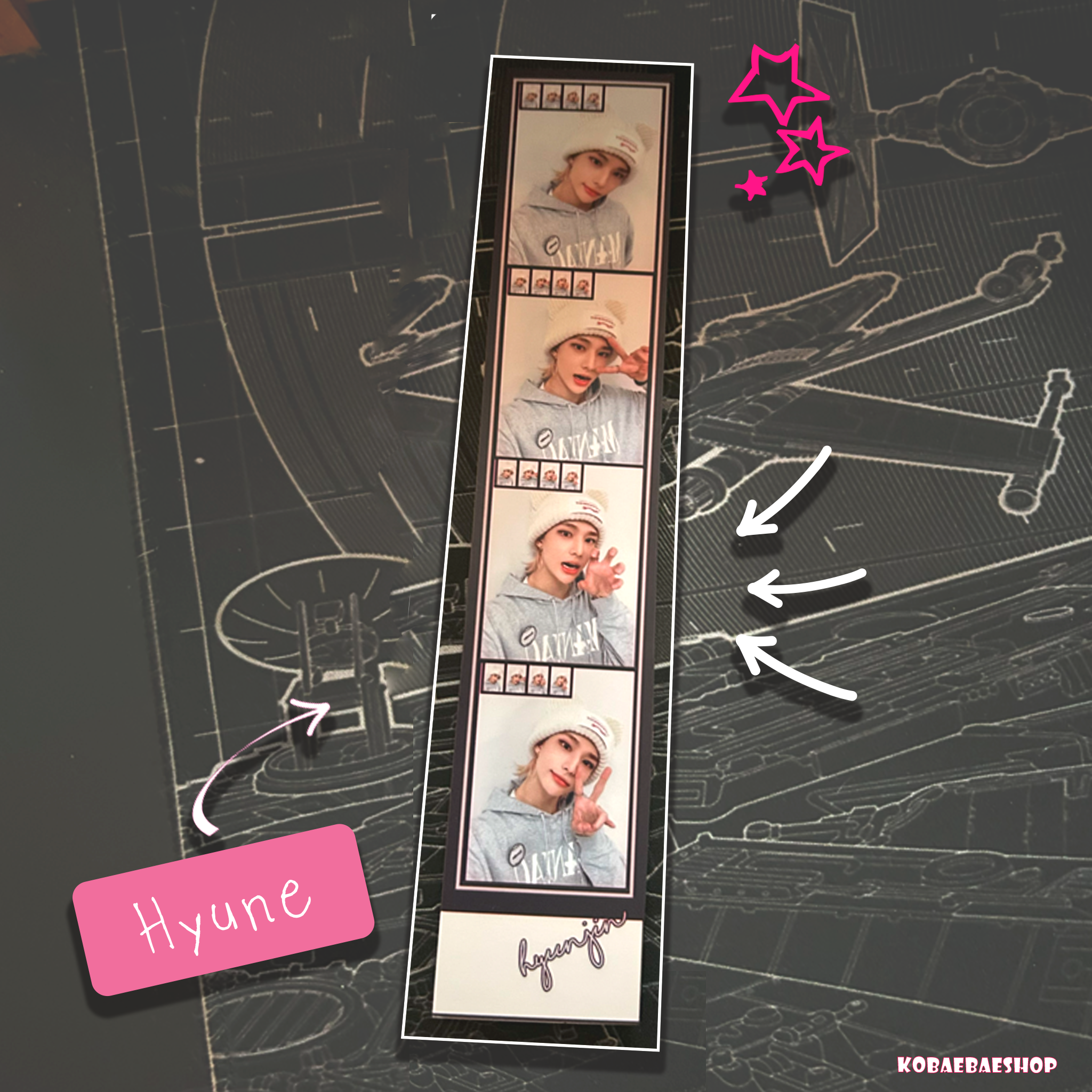 Skz β Handmade Filmstrips | Satin Photo Card Strip (One Side Print) set 1