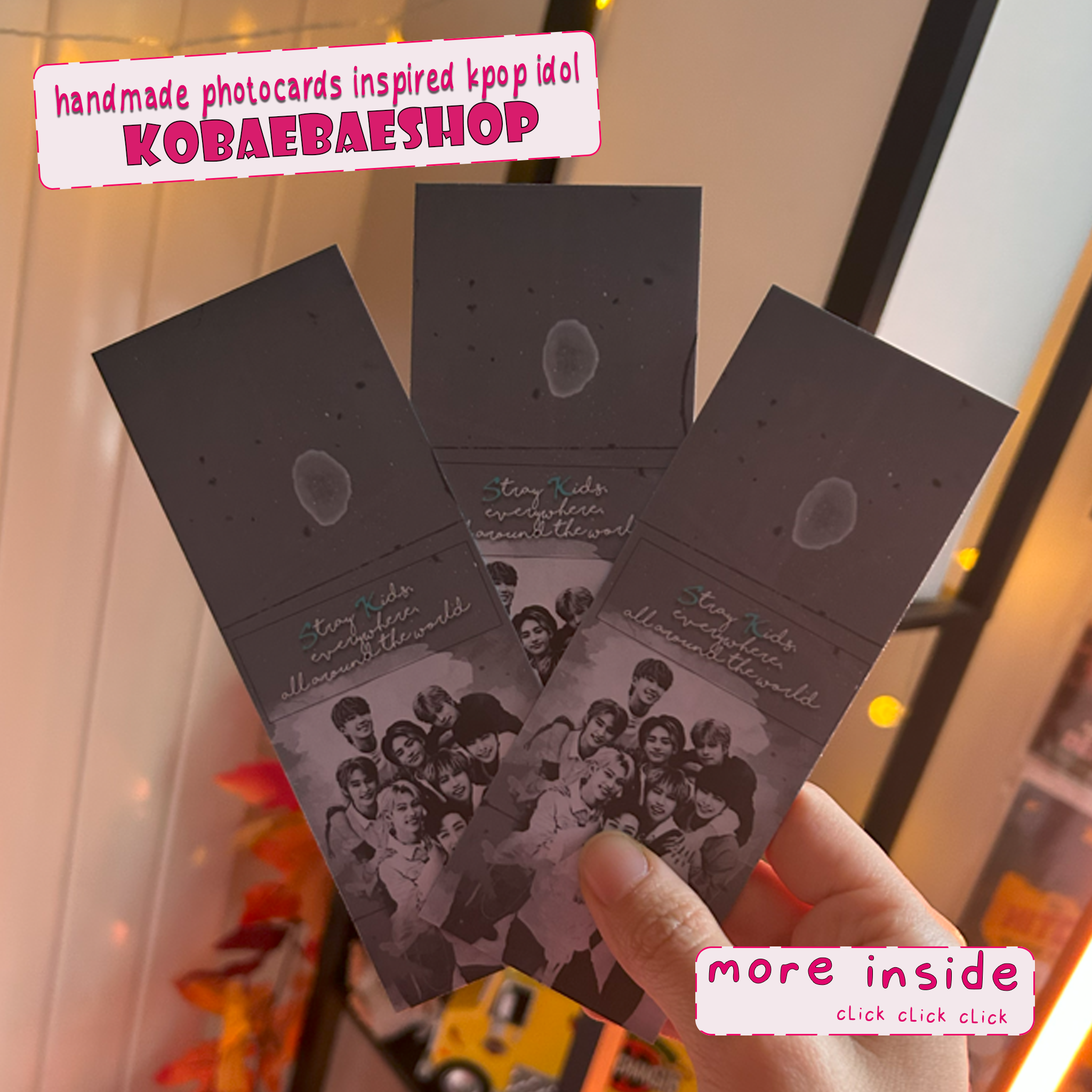 Skz -  Handmade edit Bookmarks | Retro Posterized Art Style - set 3