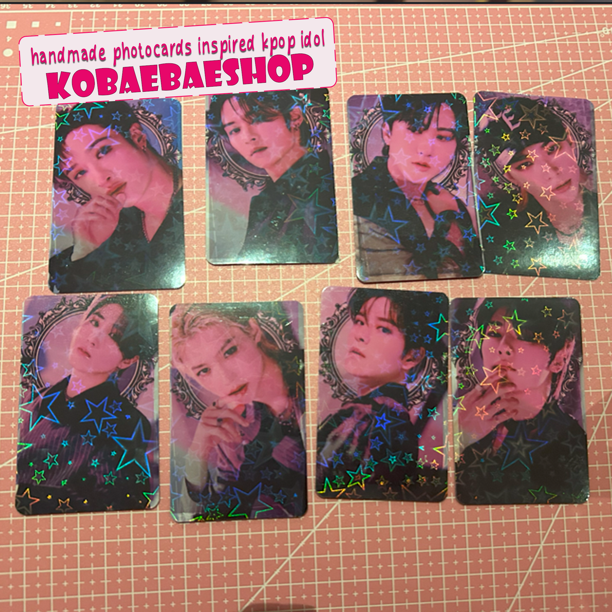 Skz - Dome Handmade photocards kpop inspired - holographic Bias Set 1