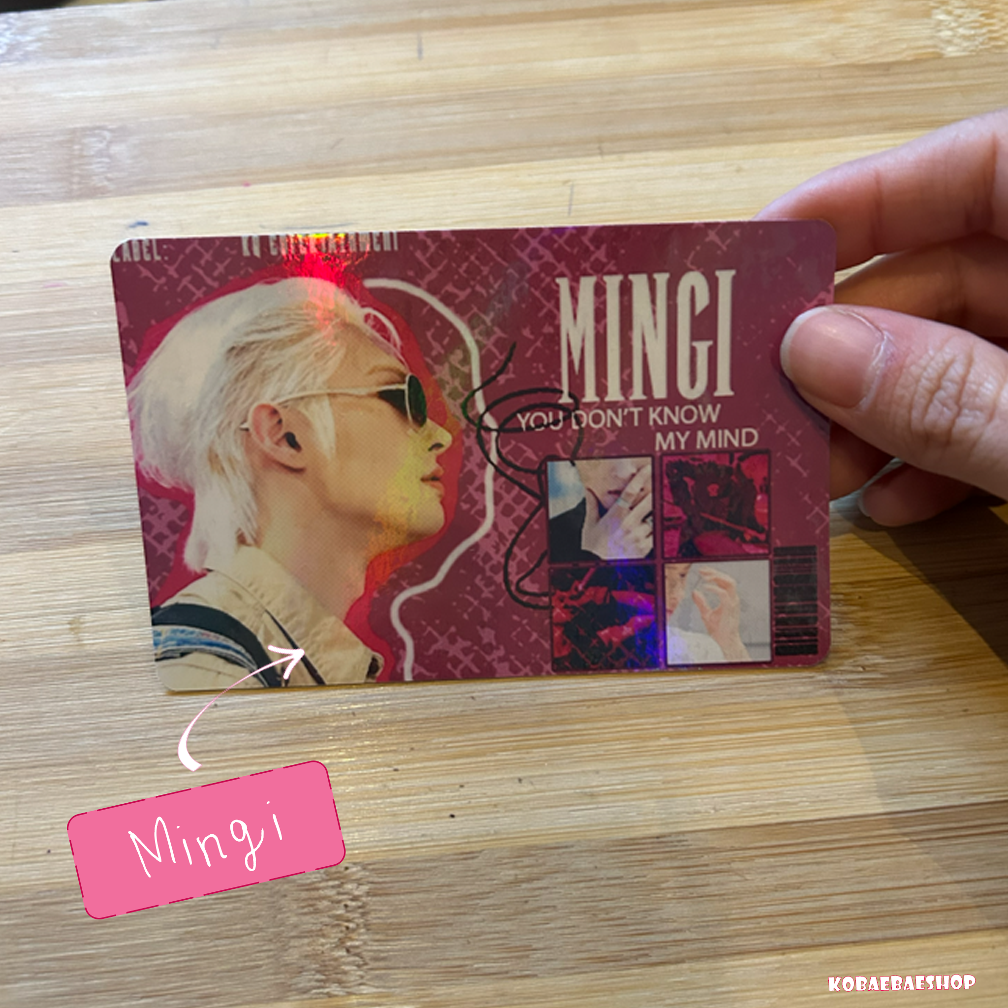 Atz Handmade Holographic Postcards β A6 Fanmade Kpop Inspired (OT8)
