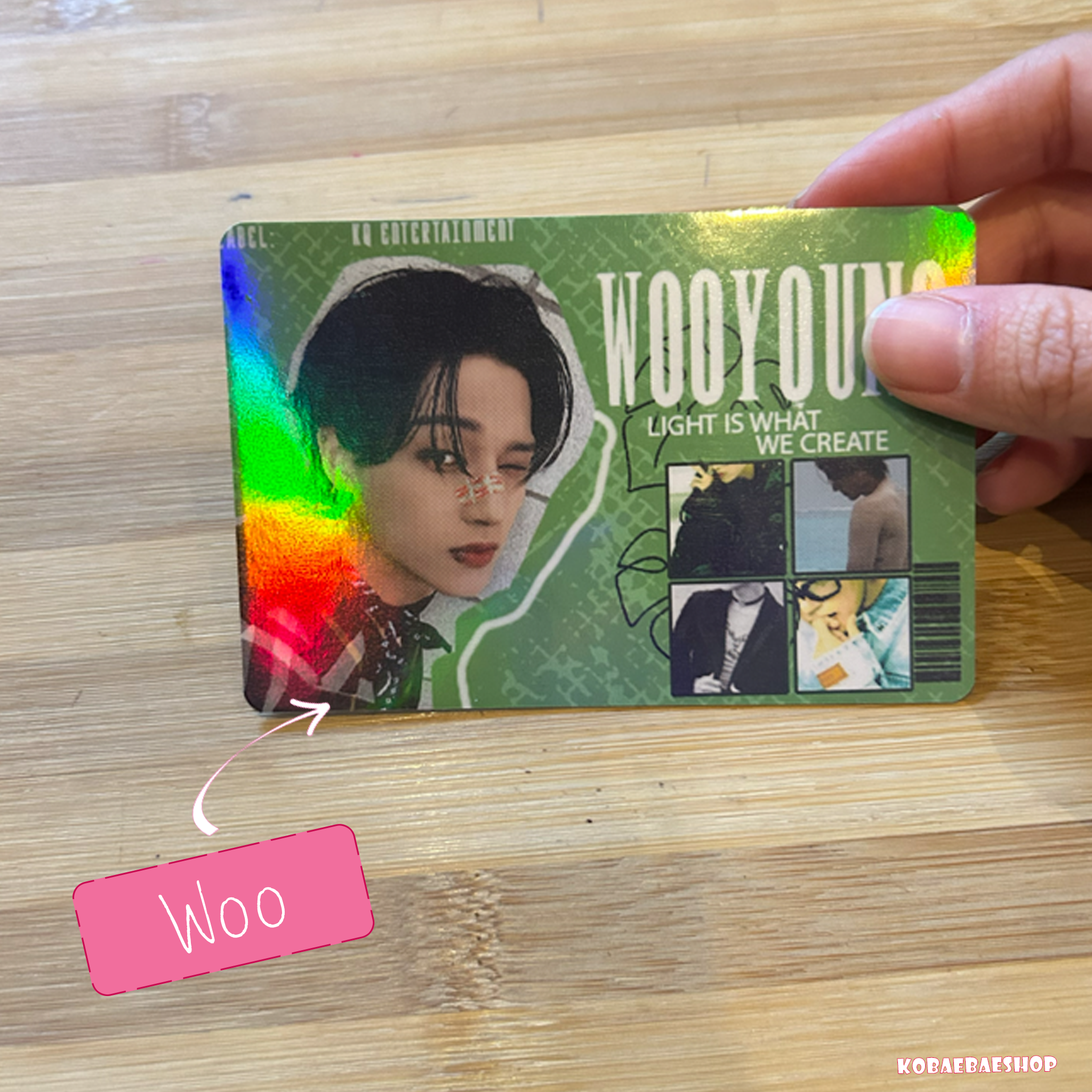 Atz Handmade Holographic Postcards β A6 Fanmade Kpop Inspired (OT8)