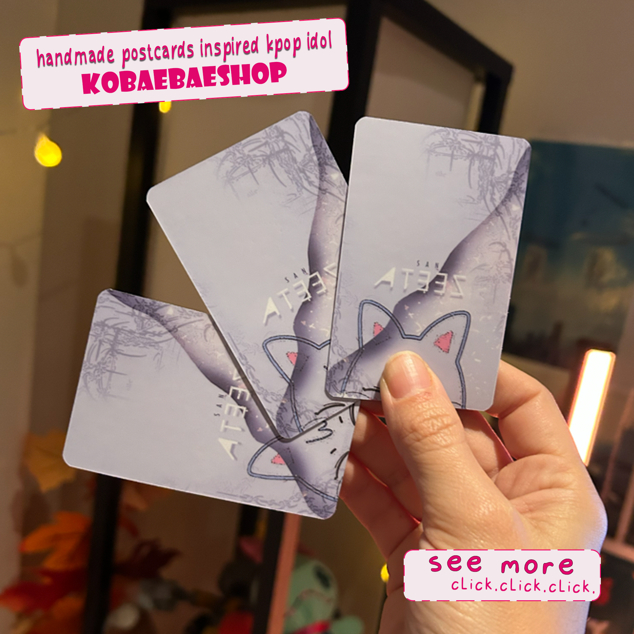 Atz - San Handmade photocards kpop inspired - Bias Set 2