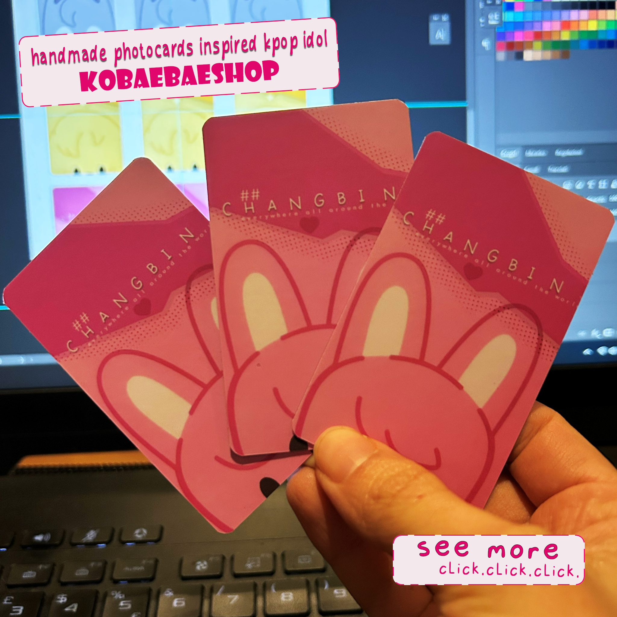 Skz - Binnie handmade photocards kpop inspired - Set 1