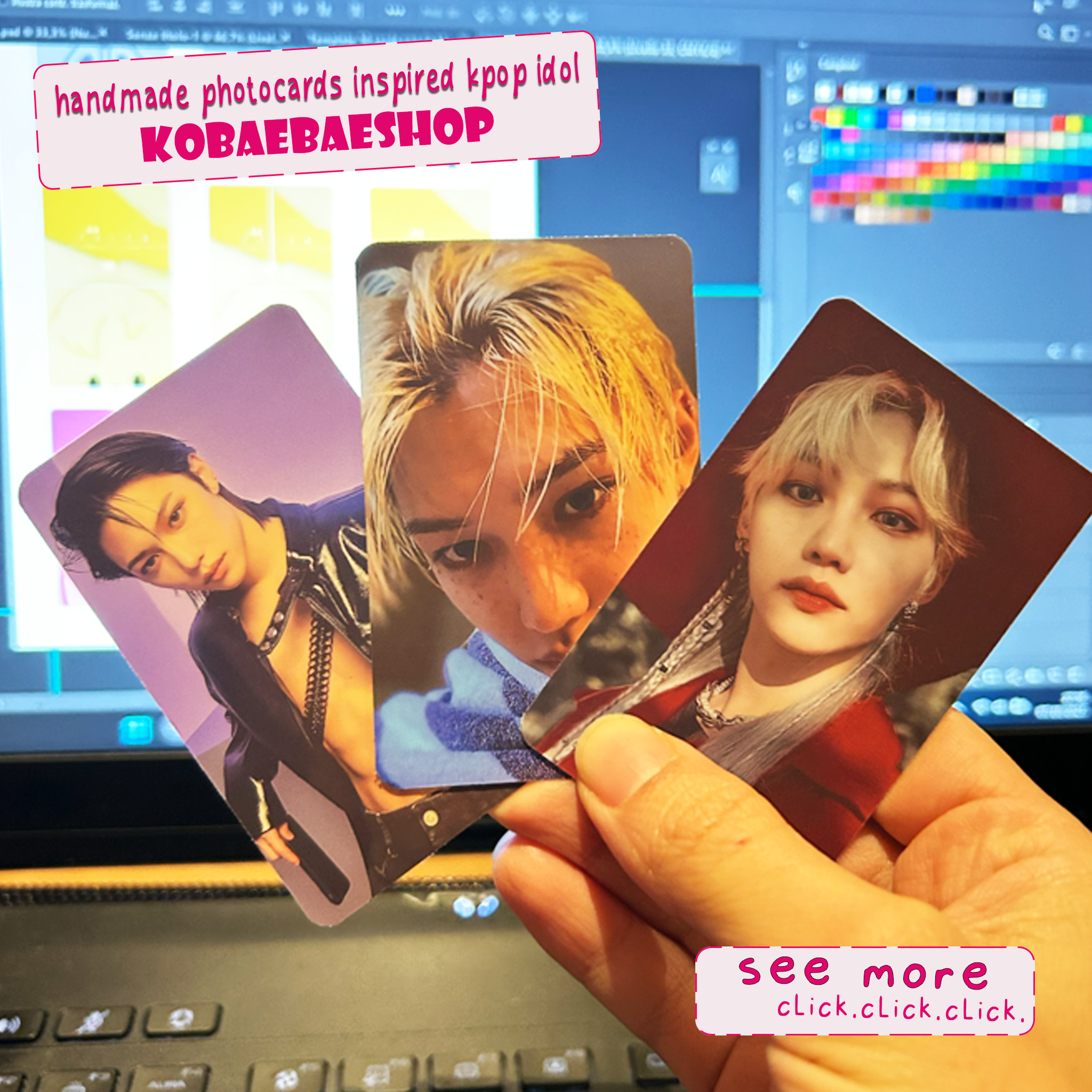Skz - Lix handmade photocards kpop inspired - Set 1