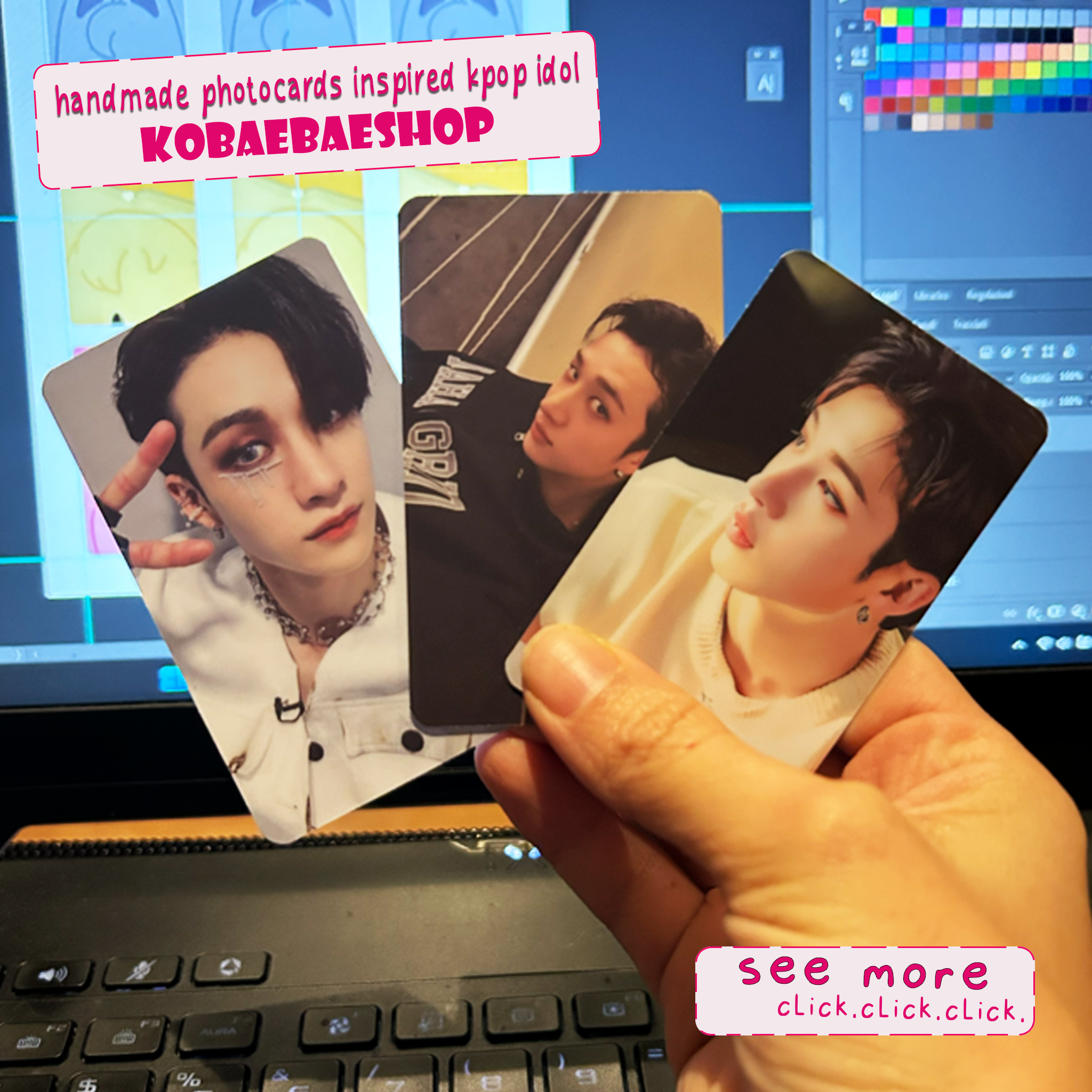 Skz - Channie handmade photocards kpop inspired - Set 1