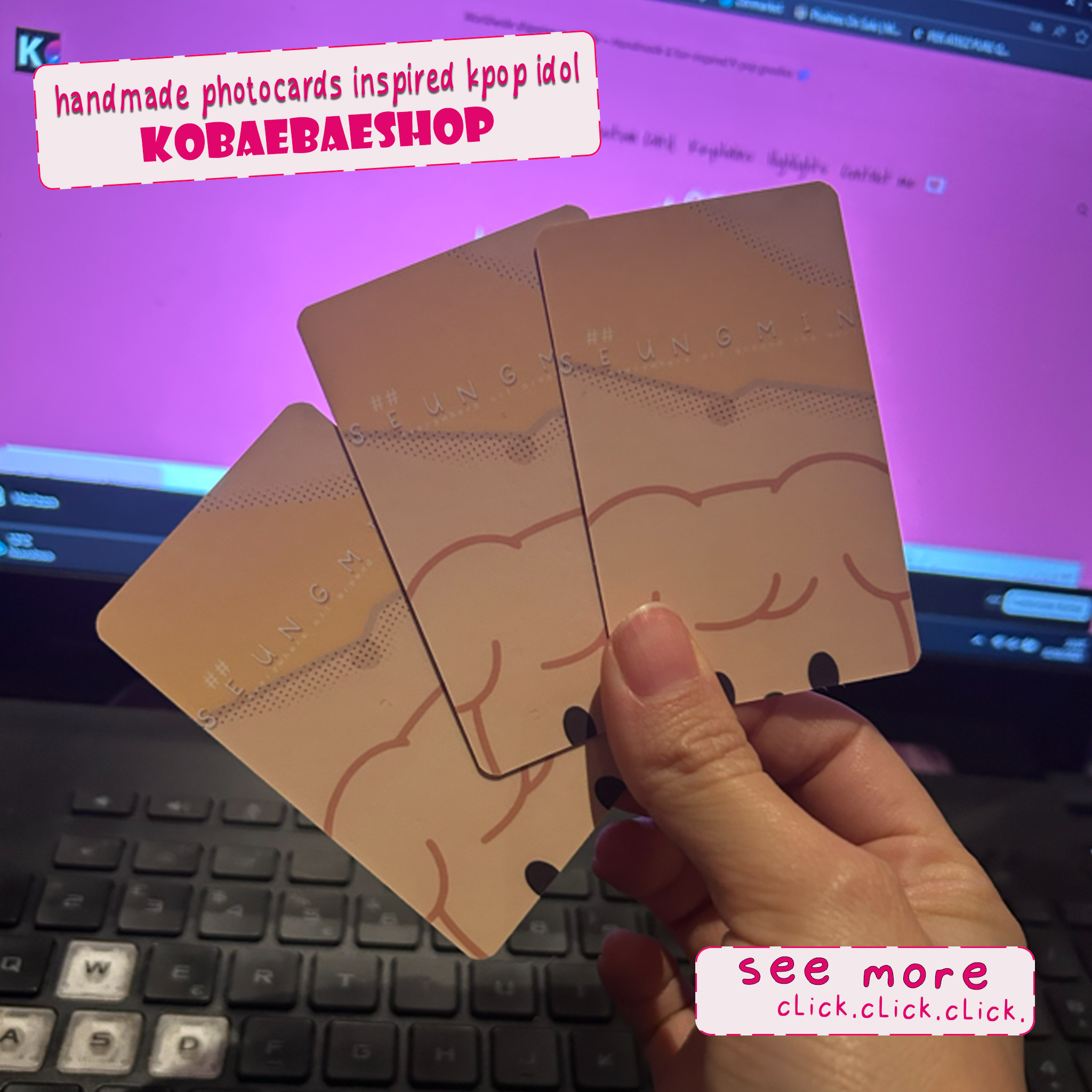 Skz - Min handmade photocards kpop inspired - Set 2