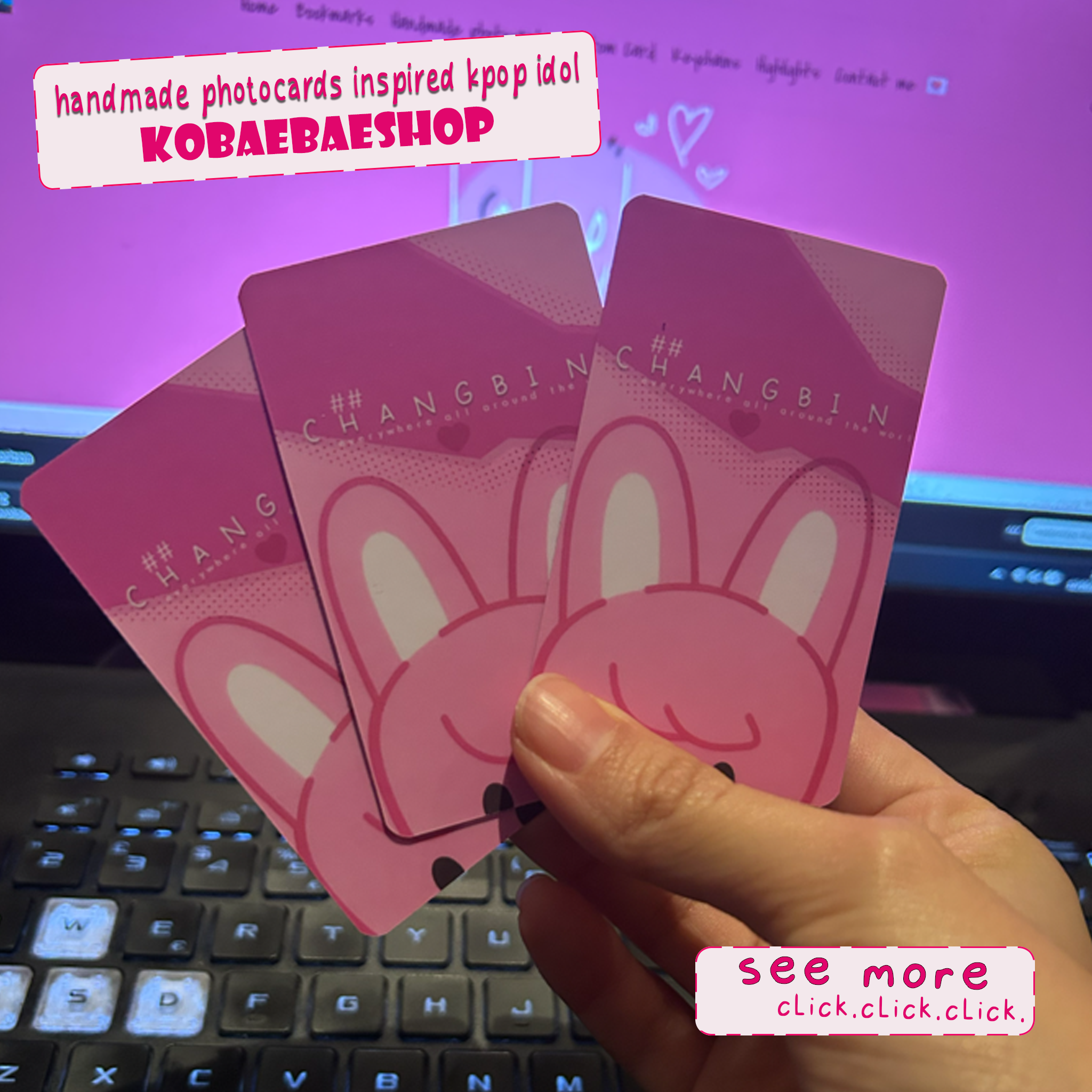 Skz - Bin handmade photocards kpop inspired - Set 2