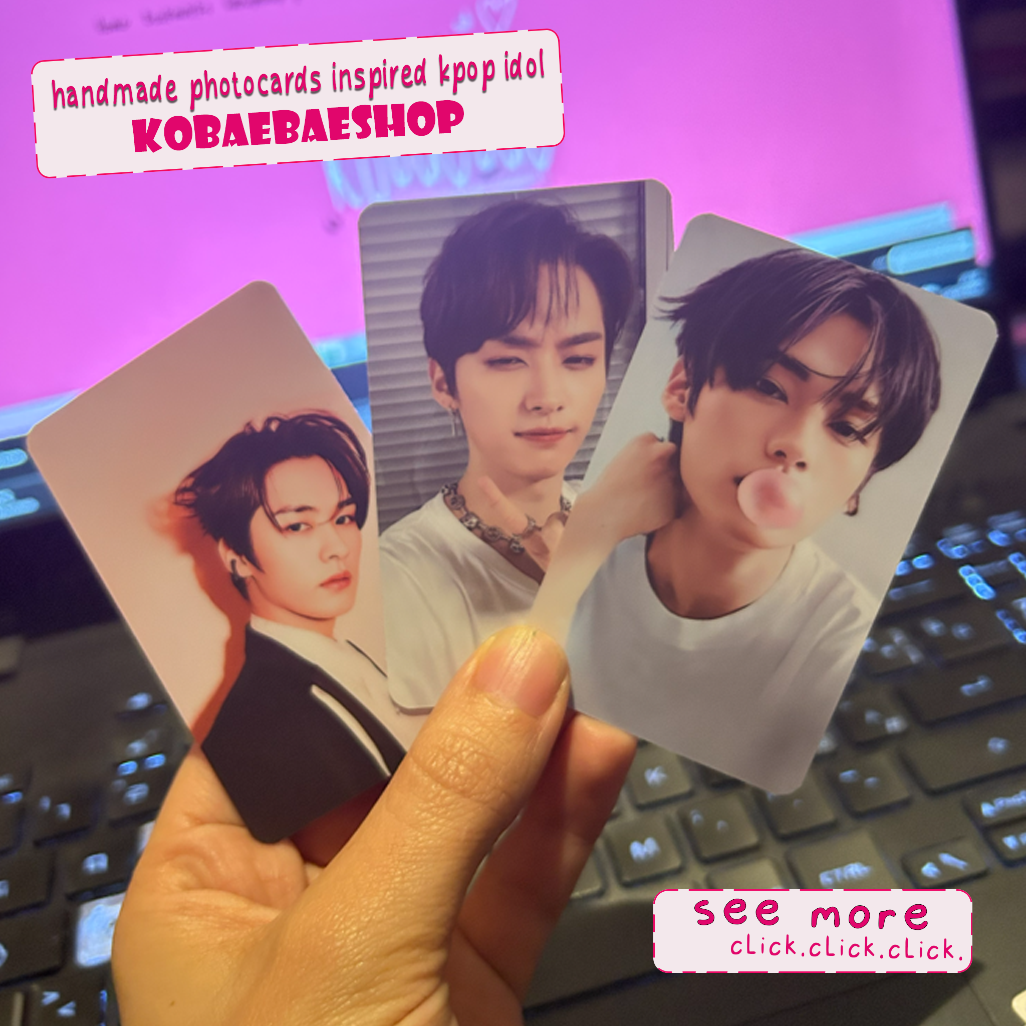 Skz - Lino handmade photocards kpop inspired - Set 1