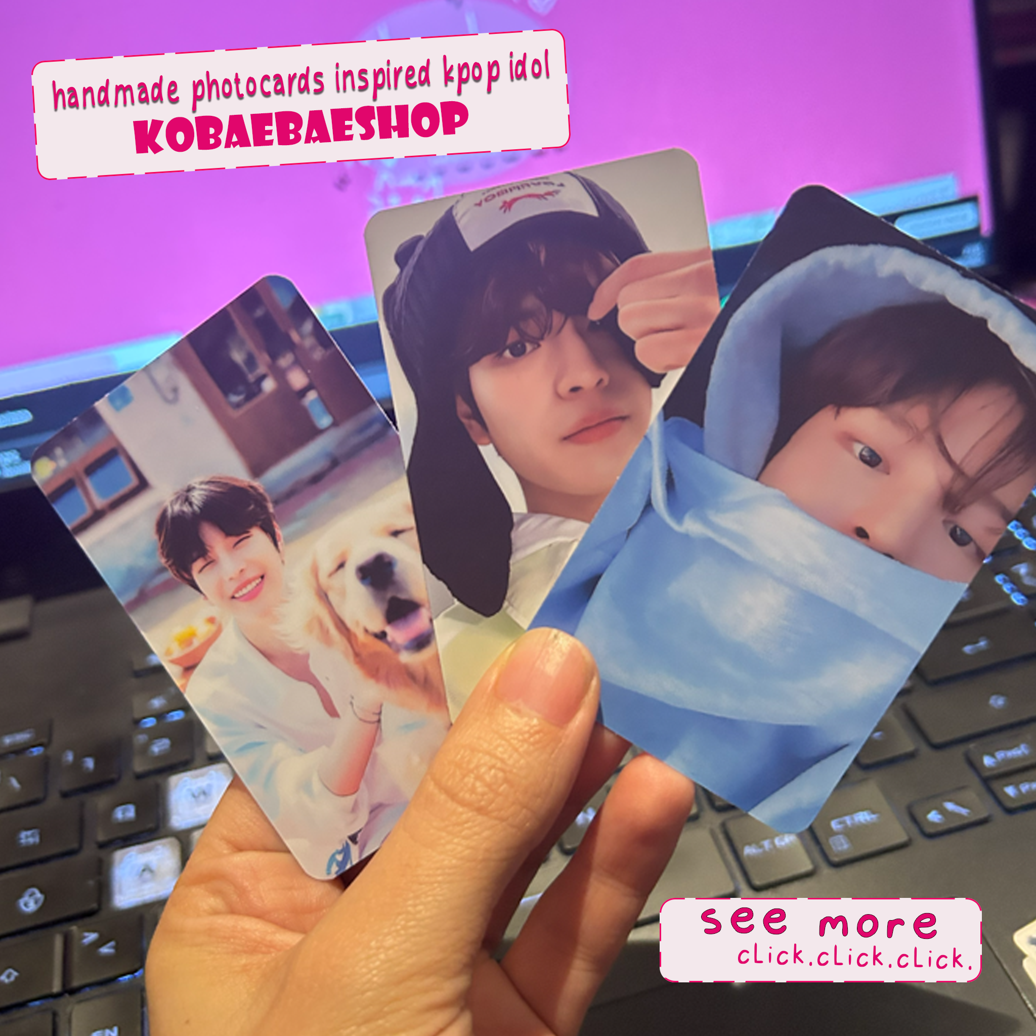Skz - Min handmade photocards kpop inspired - Set 1
