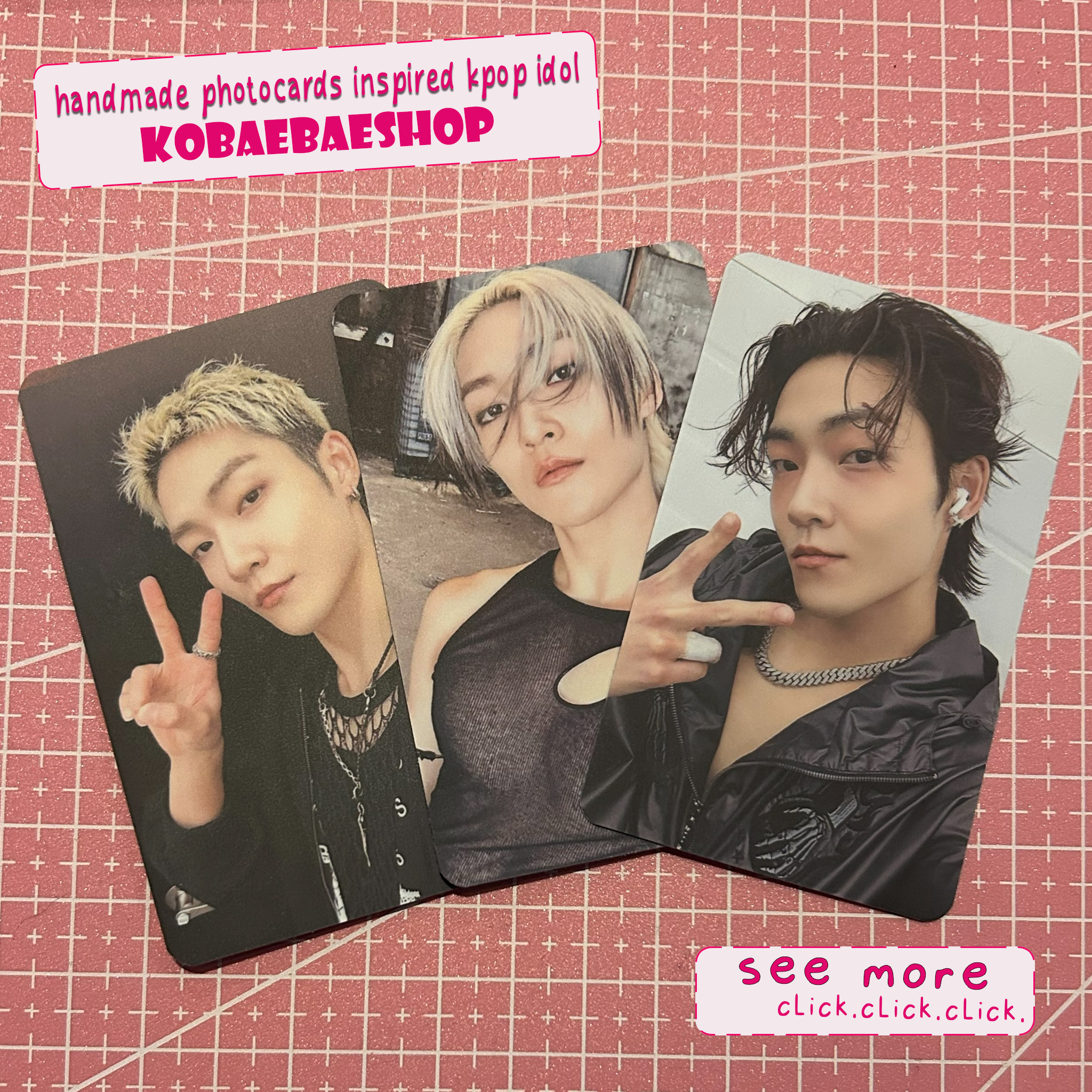 The Boyz - Kev handmade photocards kpop inspired - Set 1