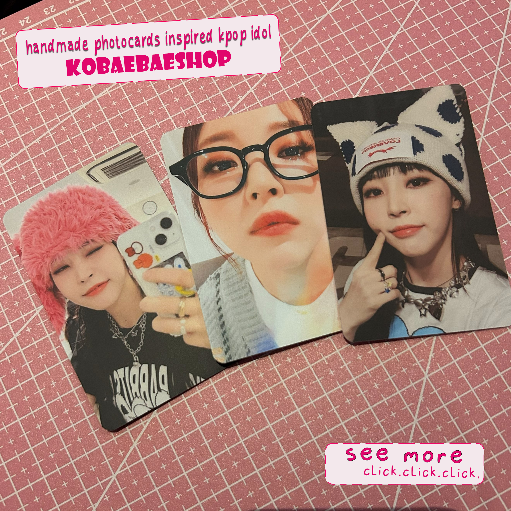 Mamoo - Moonbyul handmade photocards kpop inspired - Set 1