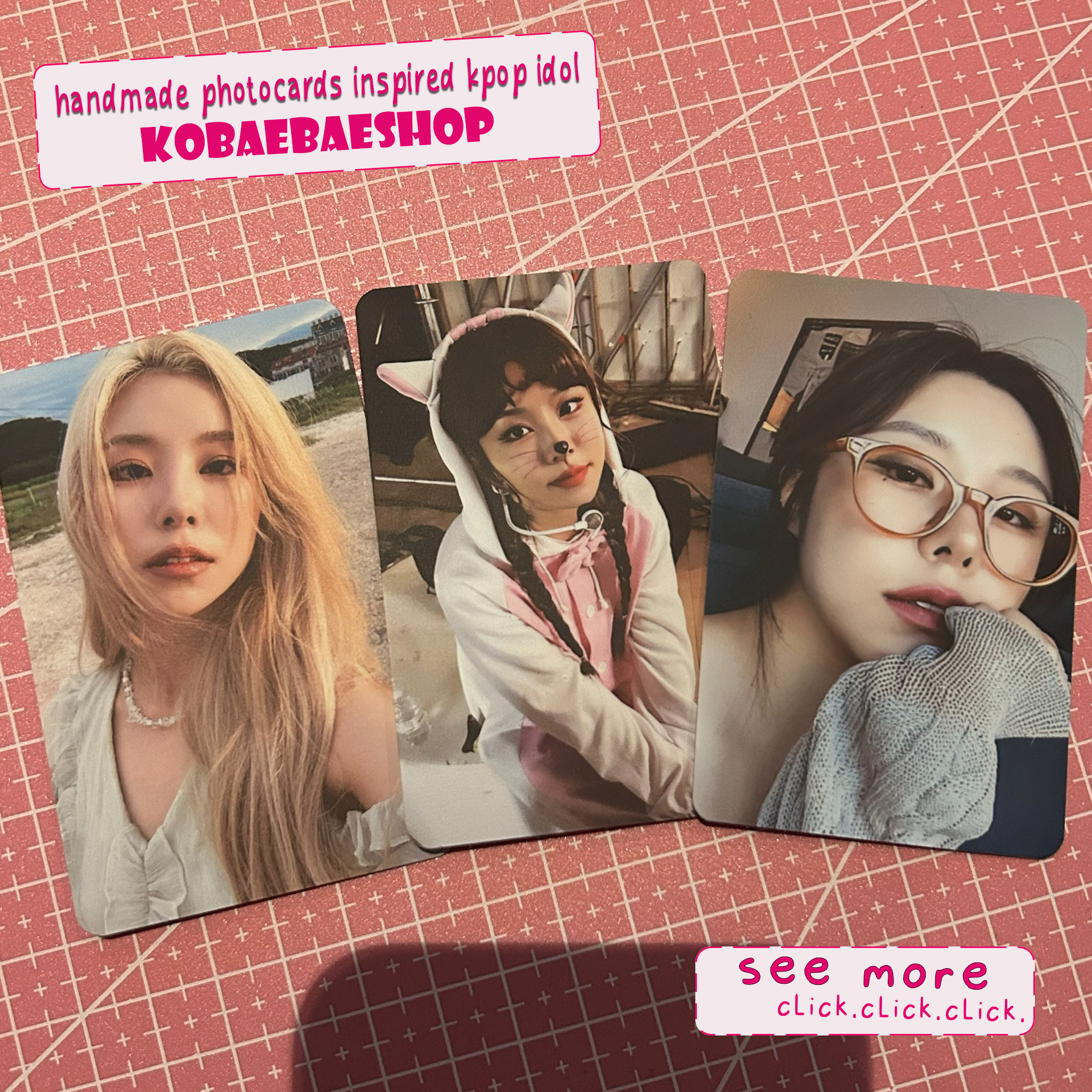 Mamoo - Wheein handmade photocards kpop inspired - Set 1