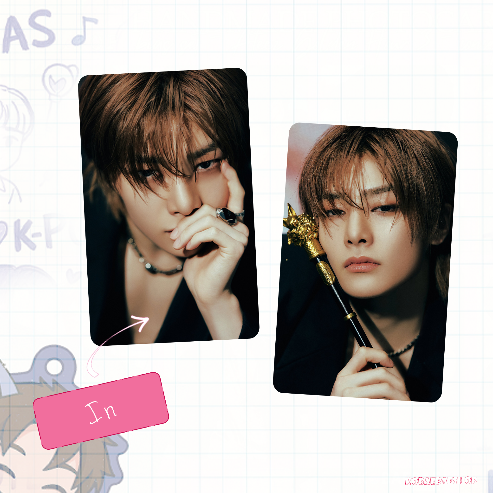 Skz - Teaser 2 (a.t.e)  handmade photocards kpop inspired - Double bias set