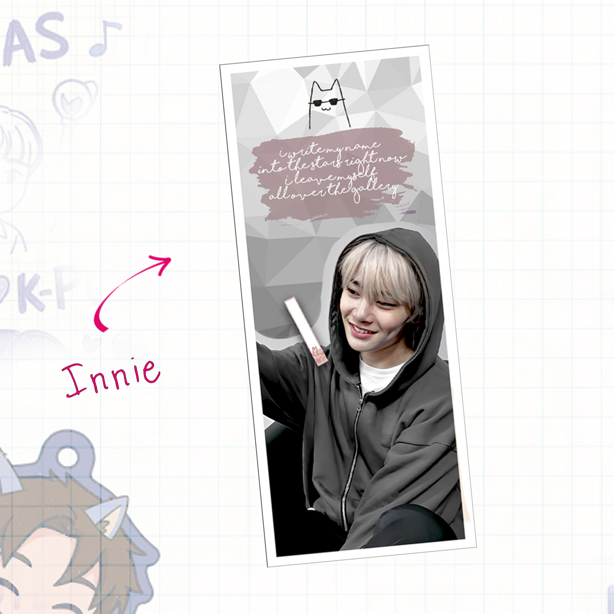 Skz -  Handmade Edit Bookmarks inspired Kpop | double side - set 6