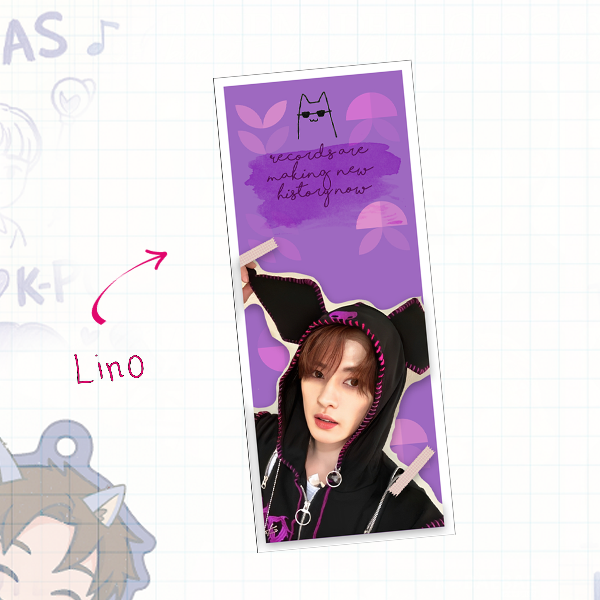 Skz -  Handmade Edit Bookmarks inspired Kpop | double side - set 6