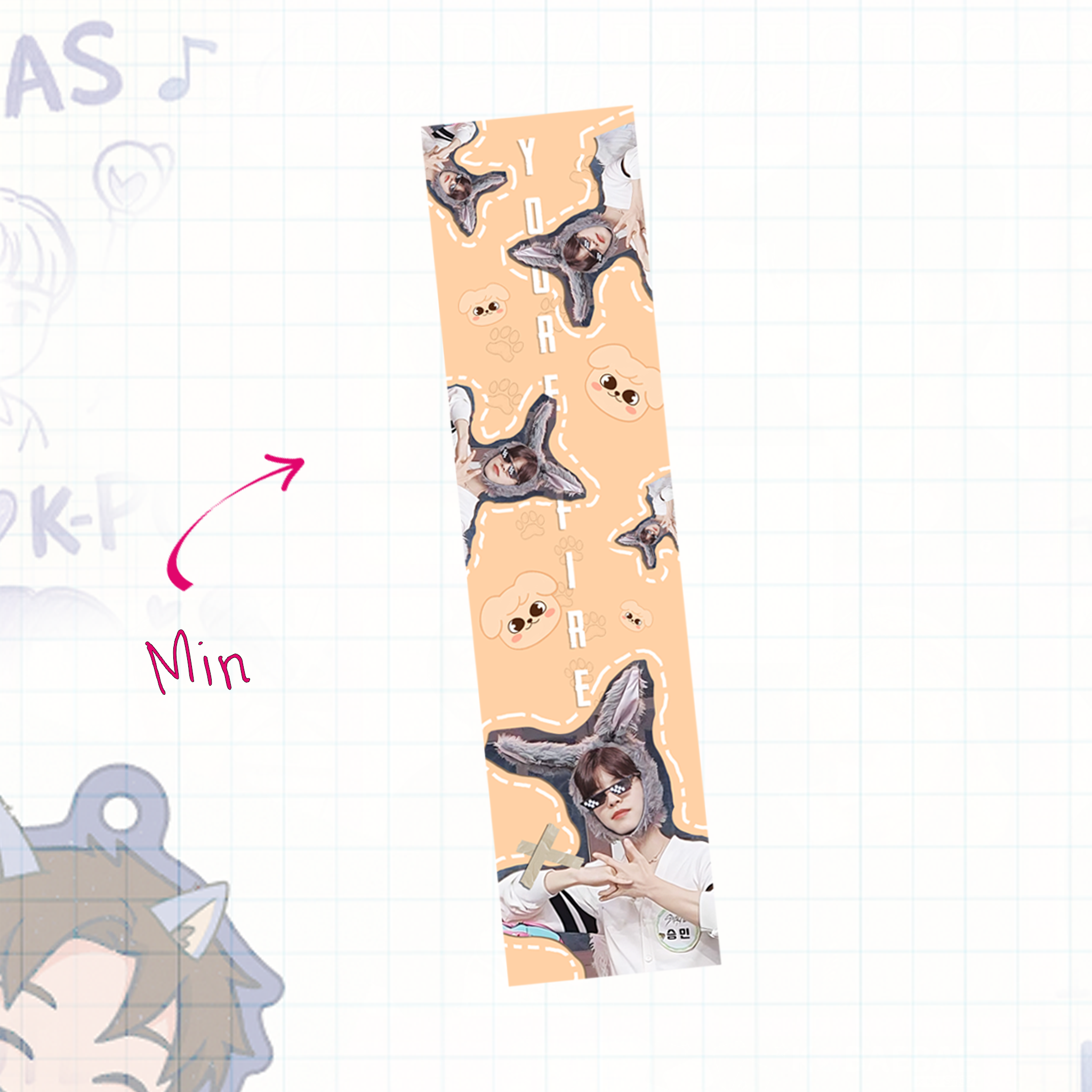 Skz Handmade Holographic Bookmarks - Textured Lamination - set 7