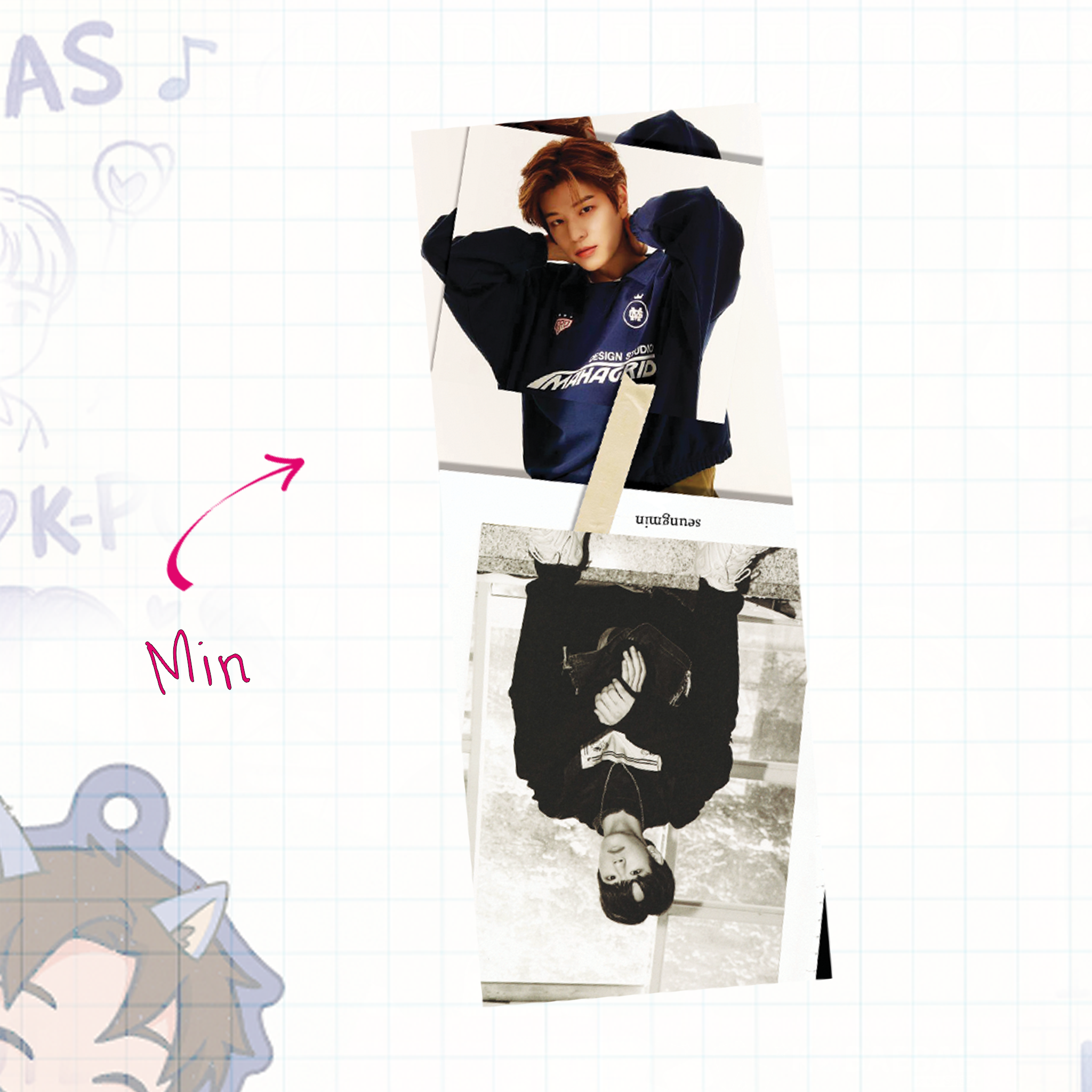 Skz -  Handmade Edit Bookmarks inspired Kpop | double side - set 5