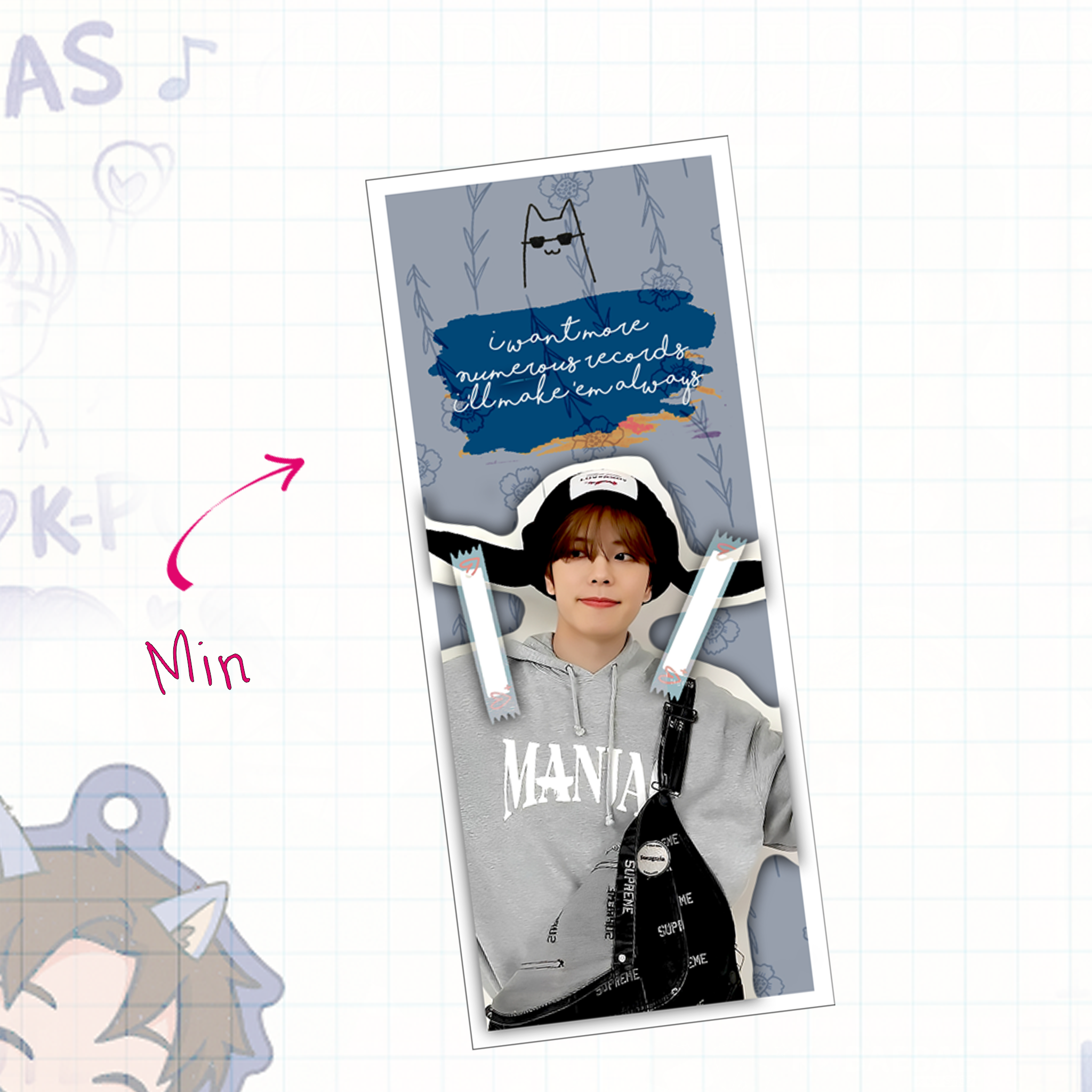 Skz -  Handmade Edit Bookmarks inspired Kpop | double side - set 6