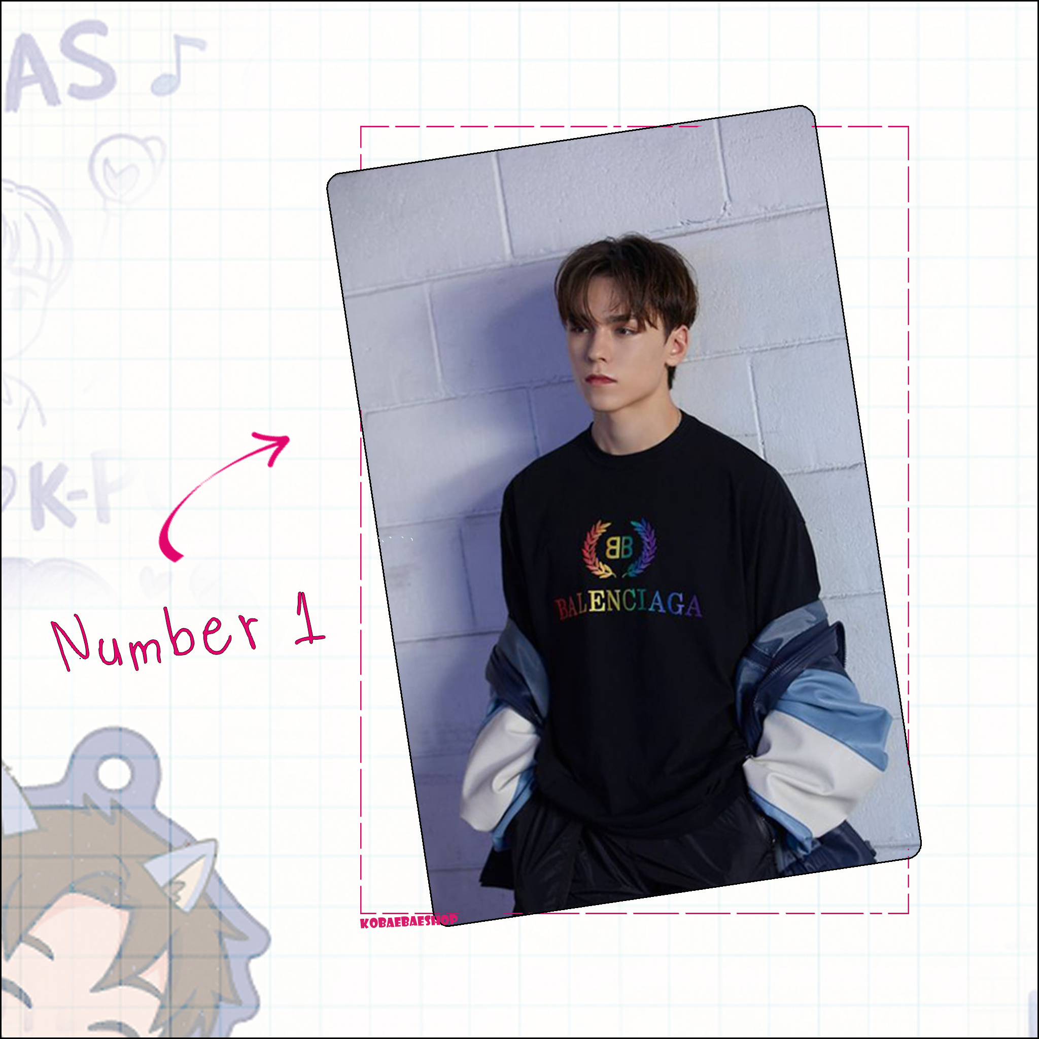 Svt - Vernon Handmade photocards kpop inspired - Bias Set 1