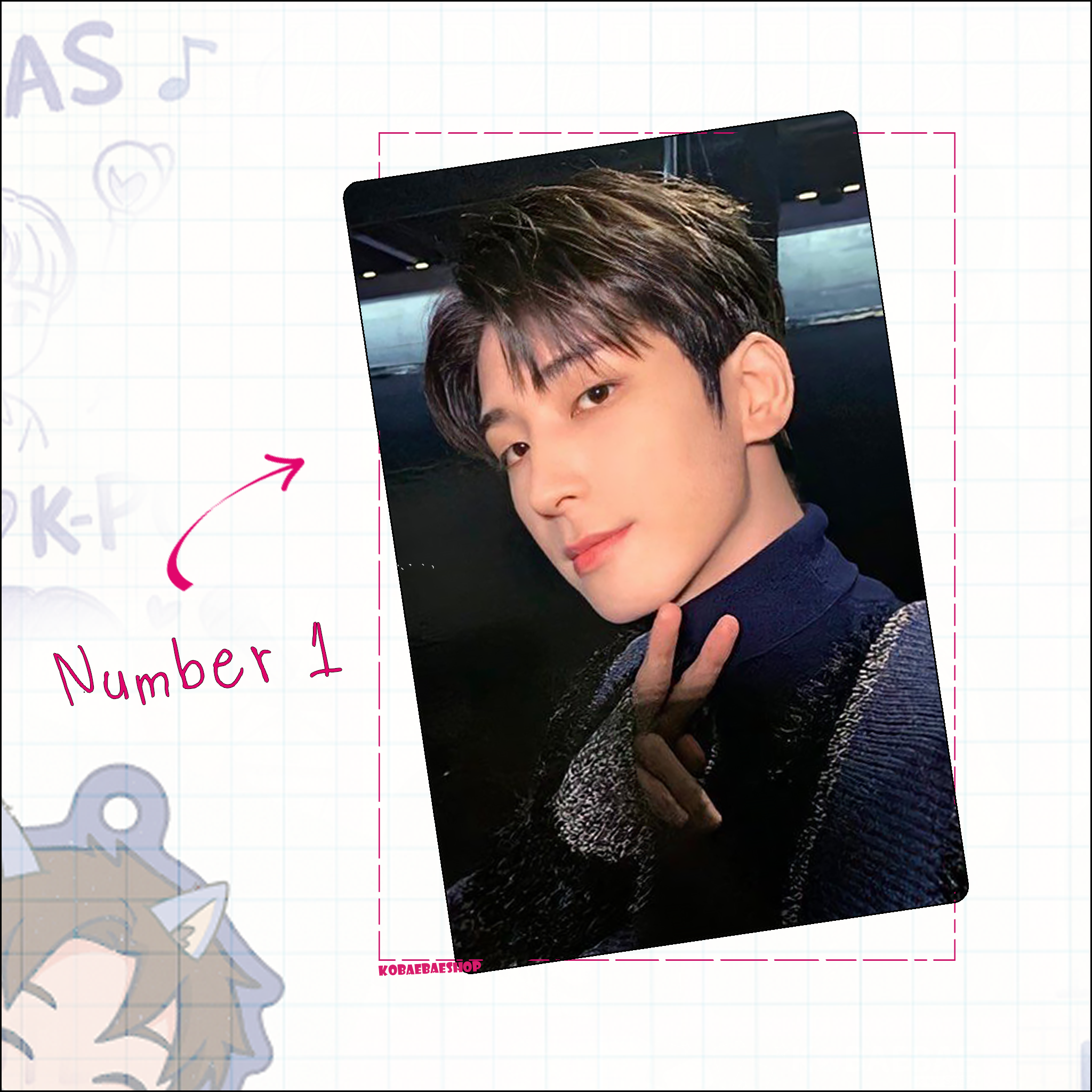 Svt - Wonwoo Handmade photocards kpop inspired - Bias Set 1