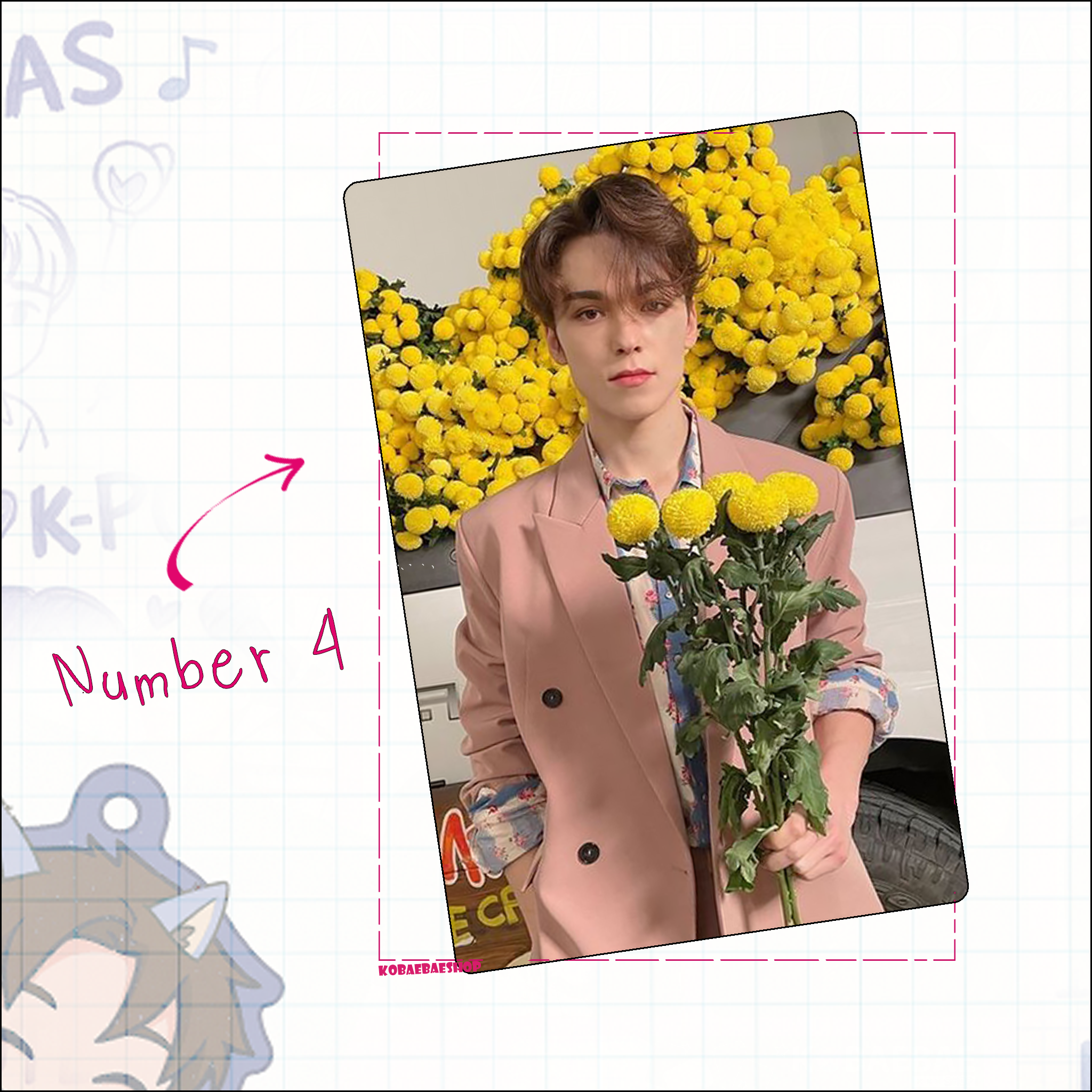 Svt - Vernon Handmade photocards kpop inspired - Bias Set 1